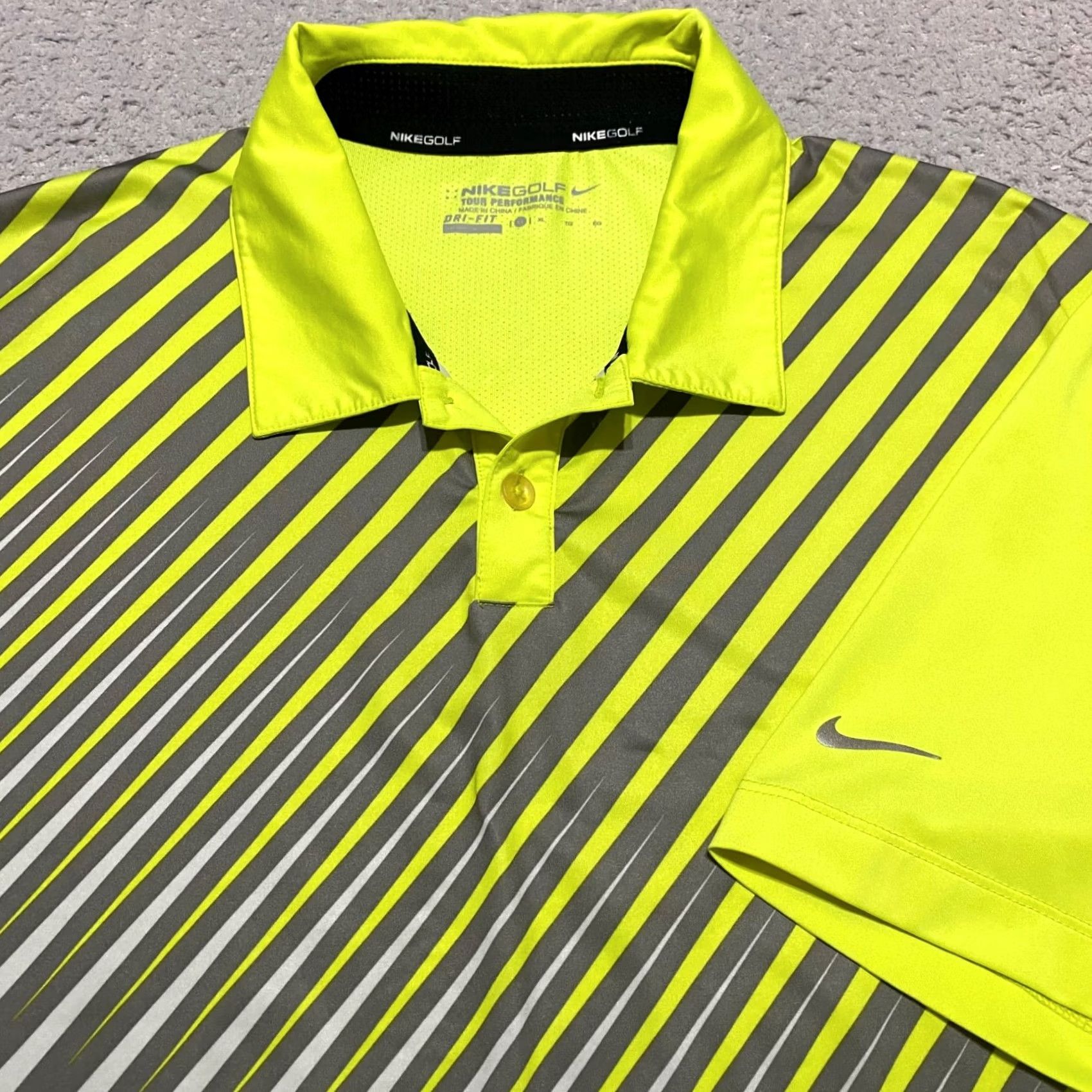 Nike Nike Golf Polo Shirt Mens XL Striped Dri-Fit Multicolor Short Sleeve Tour Performance Size US XL / EU 56 / 4 - 5 Thumbnail