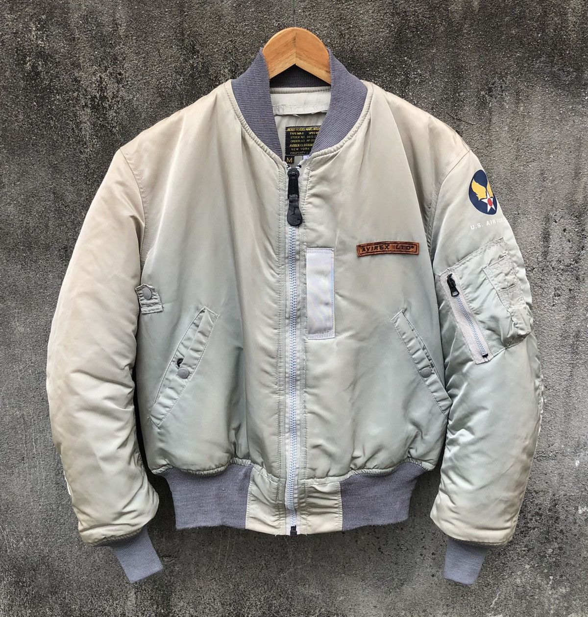 Vintage AVIREX USA 🇺🇸Sun Faded Intermediate Ma1 Bomber Jacket