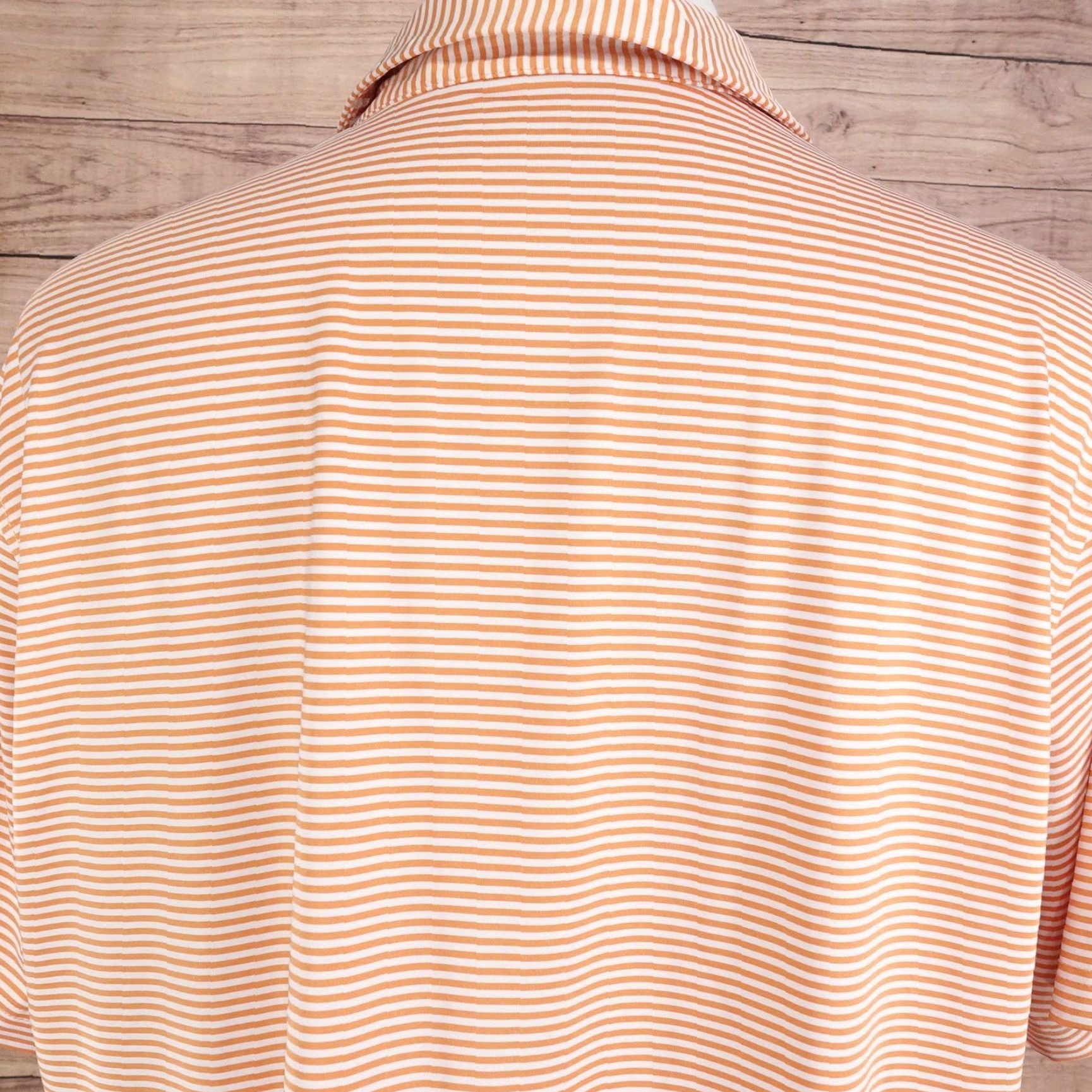 Vintage Maelreg Polo Shirt Mens XL Orange White Stripe Performance Golf Casual Shirt Size US XL / EU 56 / 4 - 6 Thumbnail