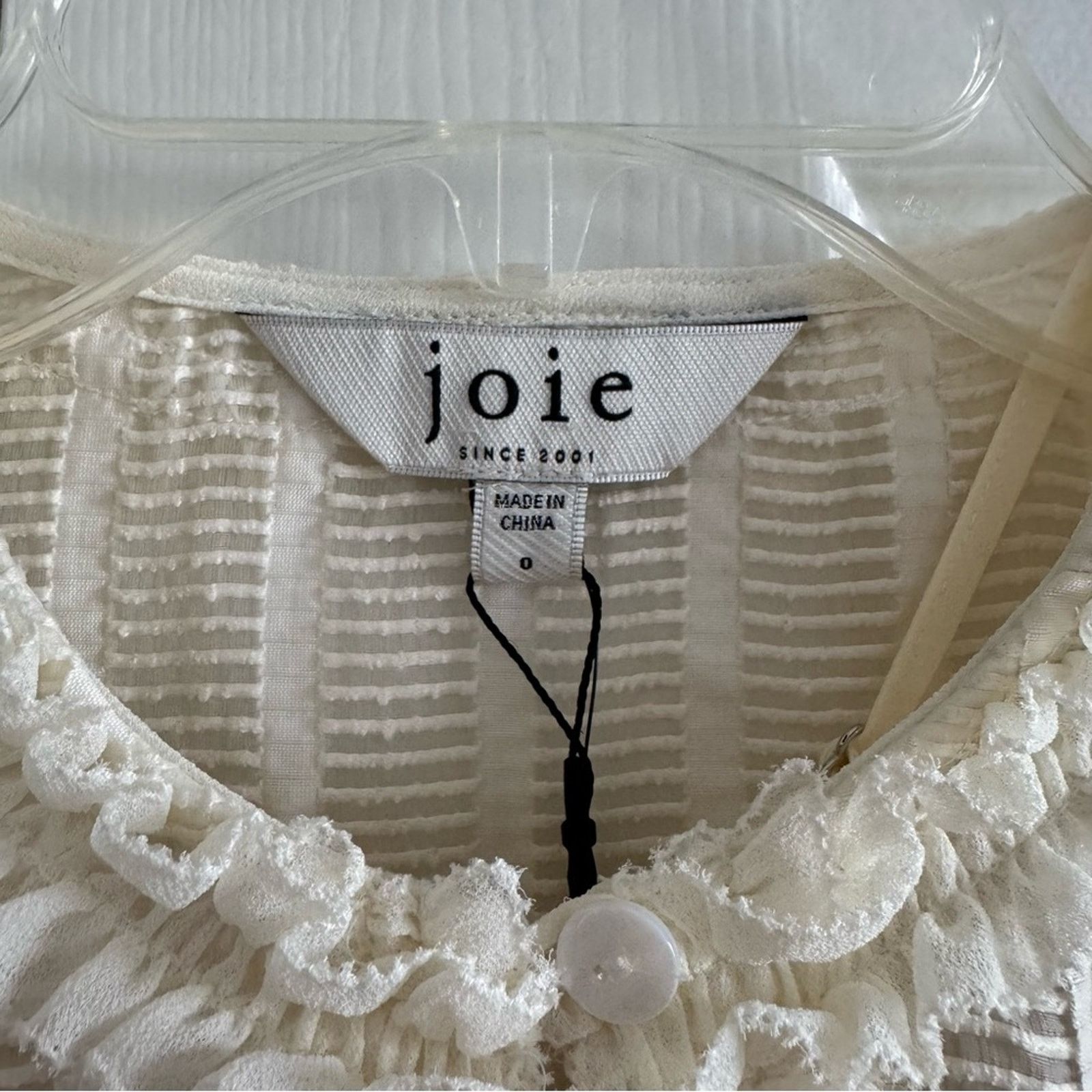 Joie NWT! Joie Jayden Cream Women's Top, Size 0 Size XS / US 0-2 / IT 36-38 - 6 Thumbnail