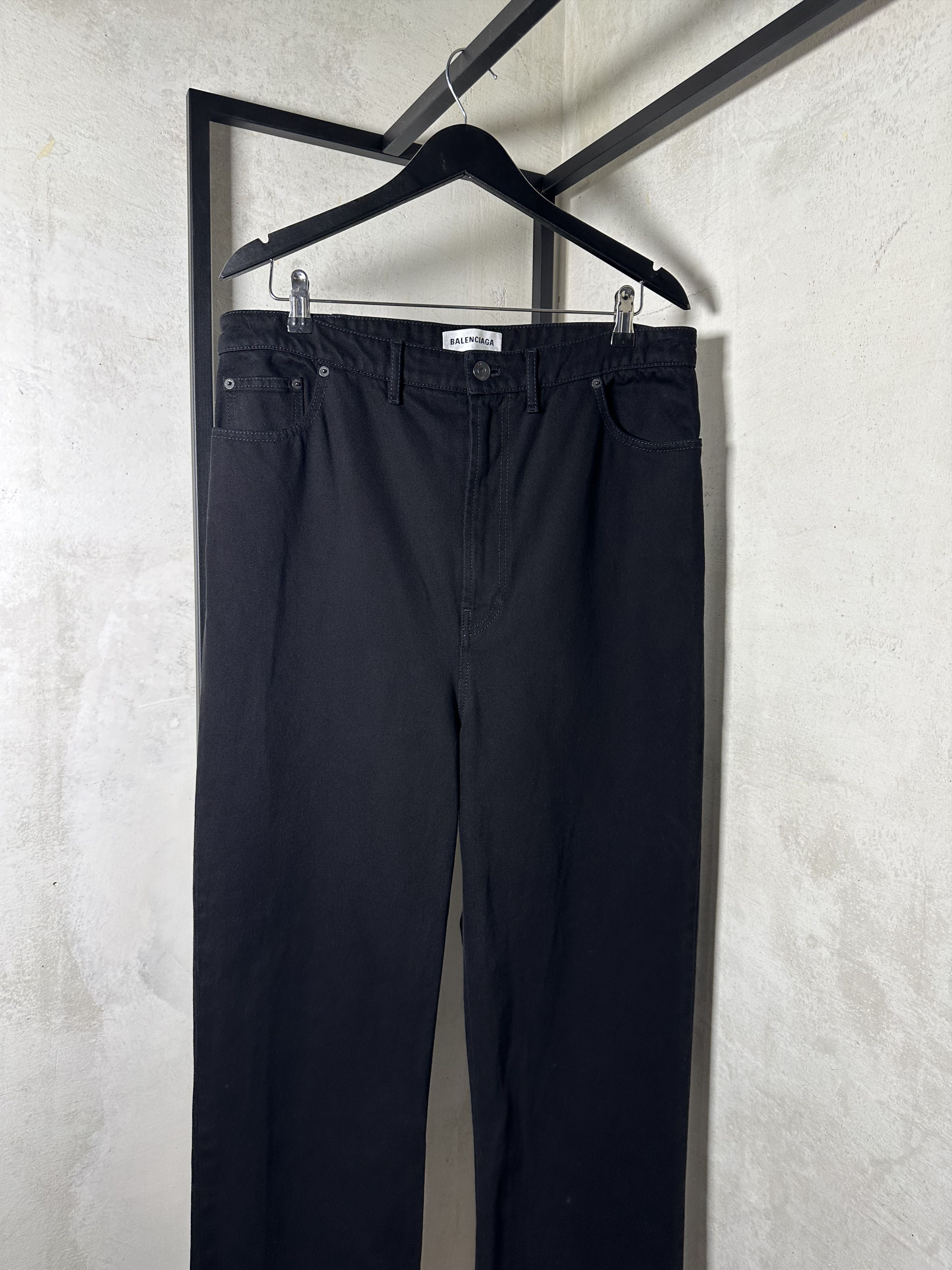 Balenciaga Balenciaga Straight-Leg Extra Long Black Jeans Size US 32 / EU 48 - 6 Thumbnail