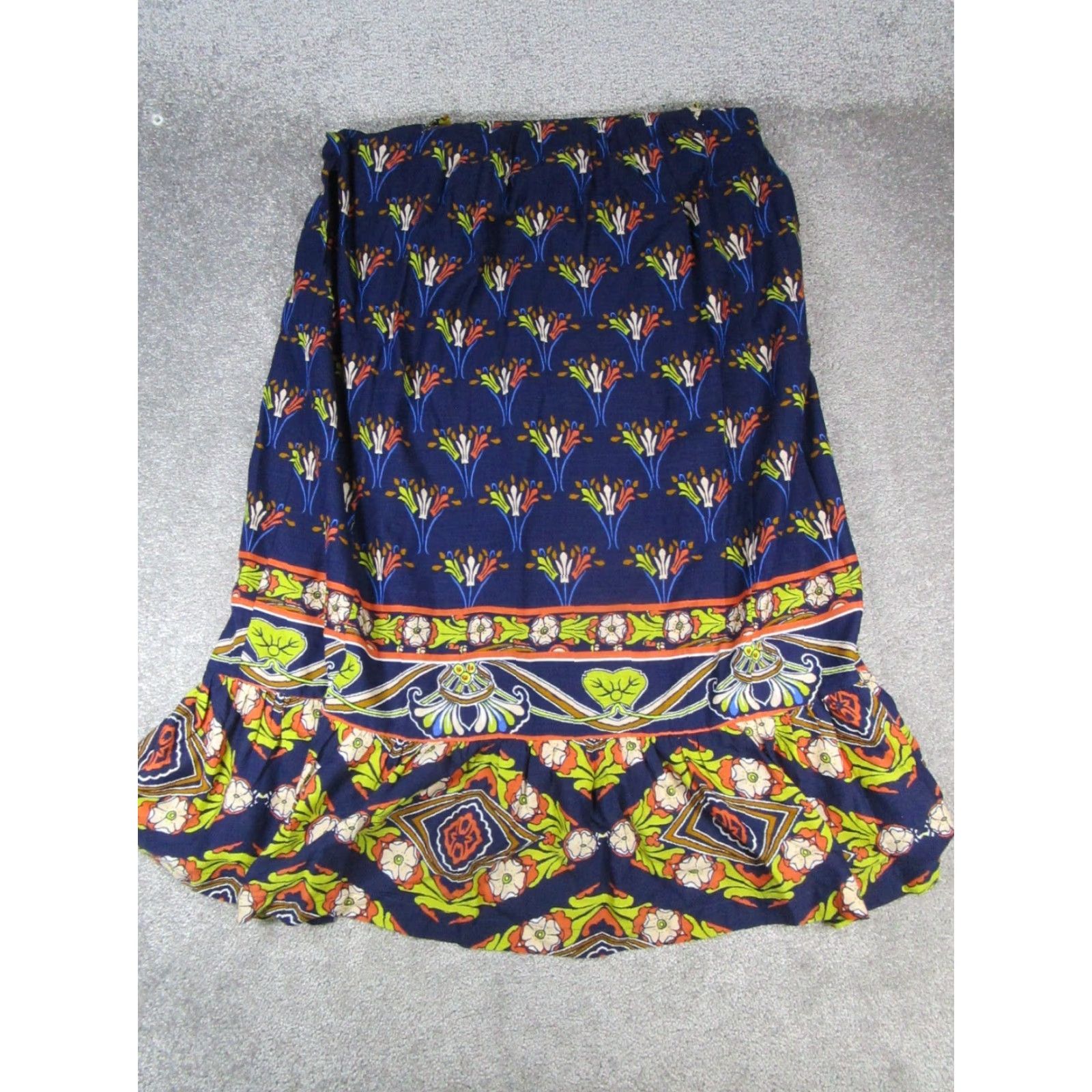 Vintage Maeve Dress Womens XS Blue Geometric Midi A-Line Shirt Dress Blue Size XS / US 0-2 / IT 36-38 - 3 Thumbnail