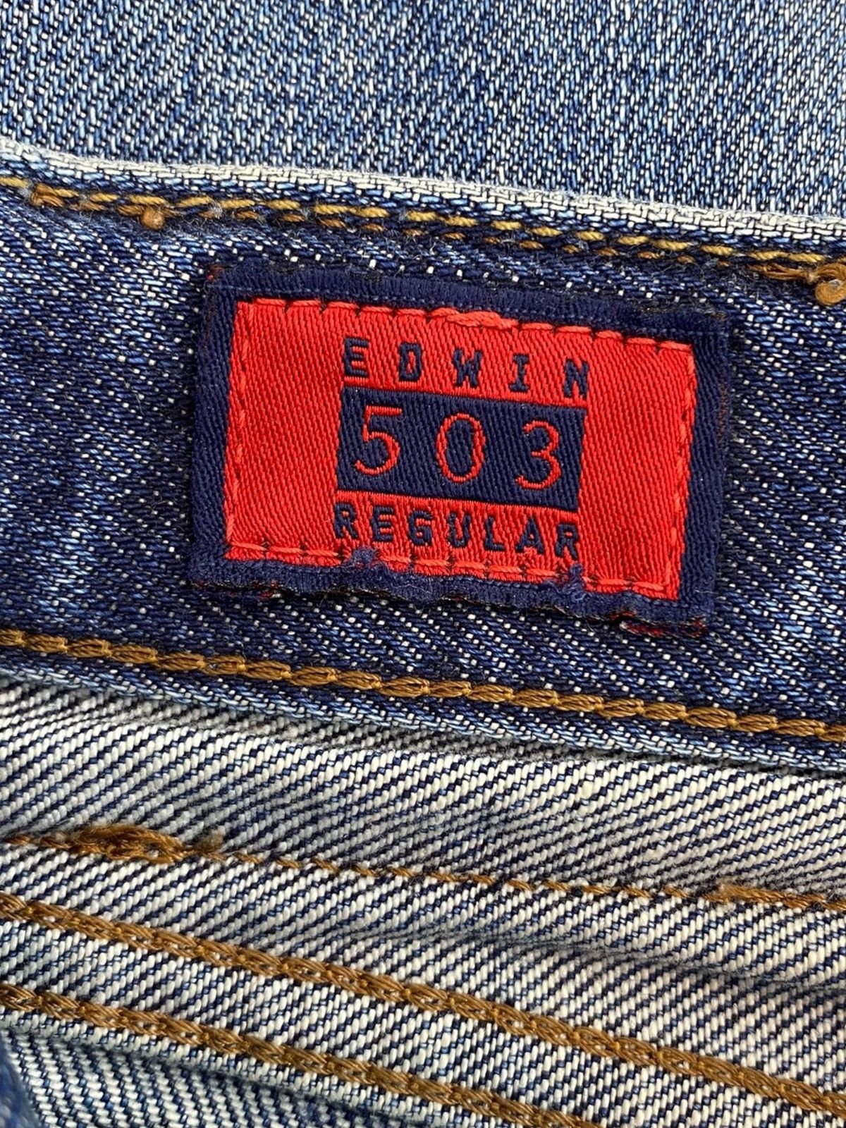 Edwin Edwin 503 Whiskers Blue Wash Style Loose Jeans Size US 30 / EU 46 - 11 Thumbnail
