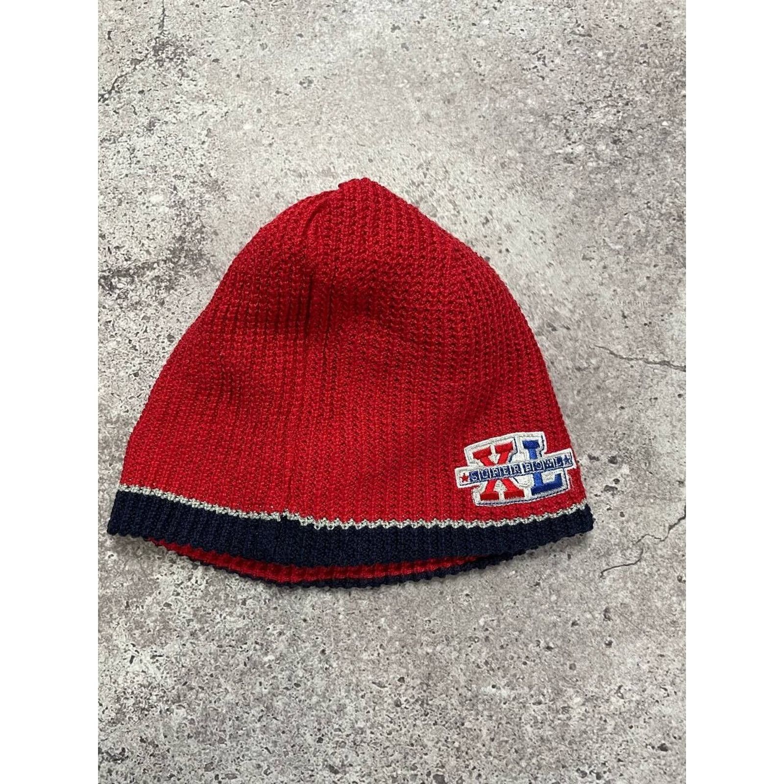 Reebok Vintage Reebok Super Bowl XL Red Blue Beanie Hat NFL Size ONE SIZE - 5 Thumbnail