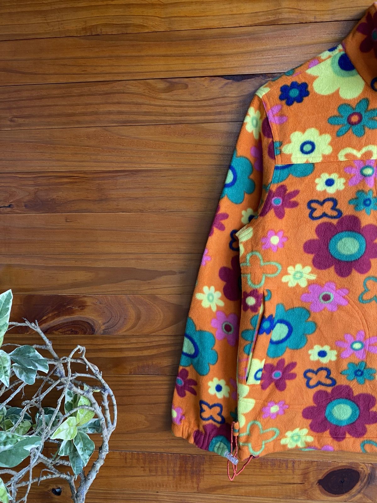 Vintage Vintage Strolling Flower Power Fleece Pullover Retro Size US S / EU 44-46 / 1 - 6 Thumbnail