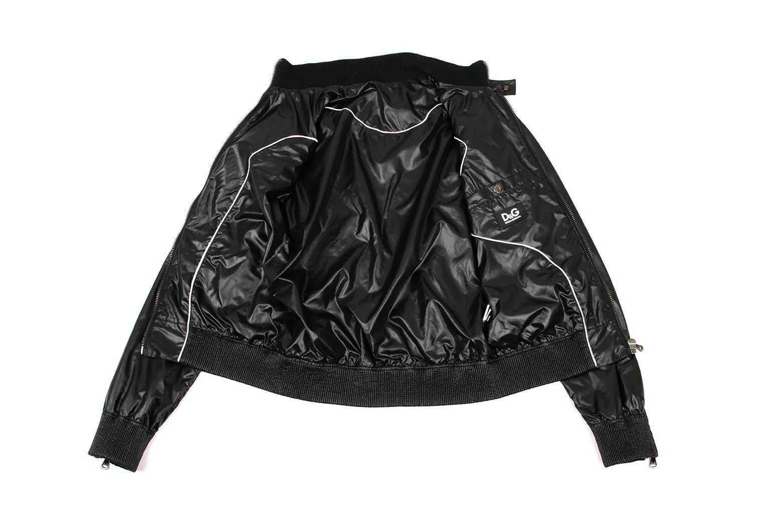 Polyester Zip Pocket Blouson in Black, Size 46
