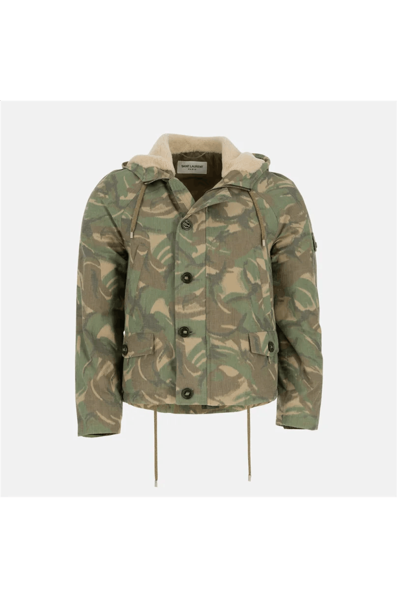Saint Laurent Paris o1y0325 Hooded Jacket in Military Green Size US S / EU 44-46 / 1 - 1 Thumbnail