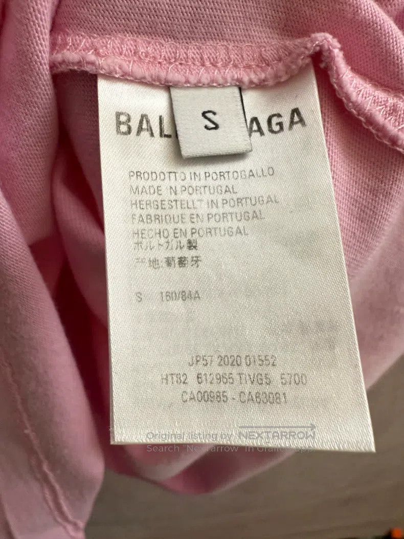 Balenciaga Balenciaga Pink letter Logo printed loose short sleeves Size US S / EU 44-46 / 1 - 5 Thumbnail