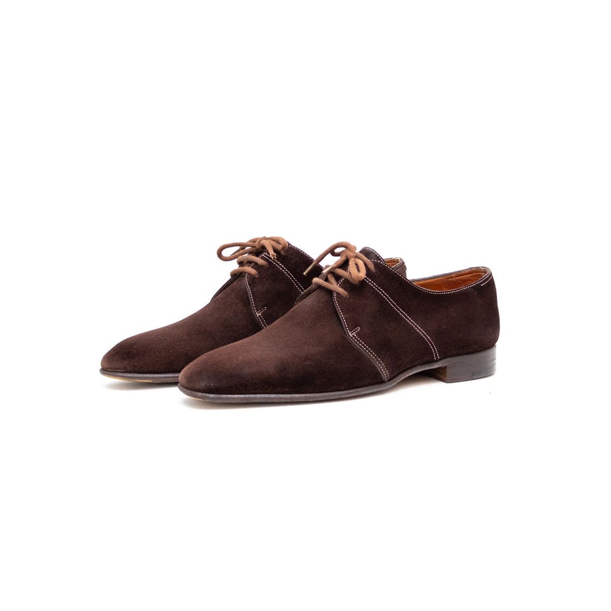 John Lobb JOHN LOBB BARROS DARK BROWN LEATHER DERBY SHOES | Grailed