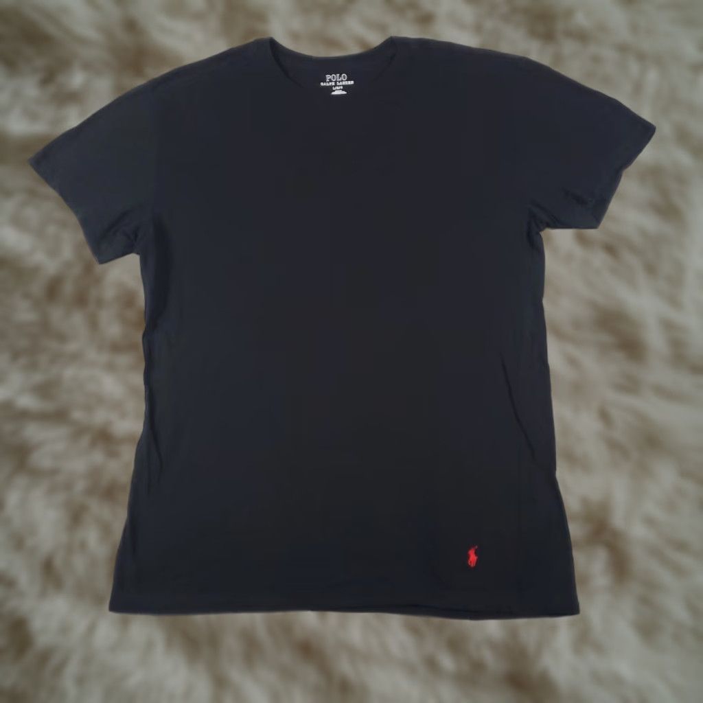 Ralph Lauren RALPH LAUREN T-Shirt Mens Large Black Casual Short Sleeve Crew Neck Classic Sports Size US L / EU 52-54 / 3 - 1 Thumbnail