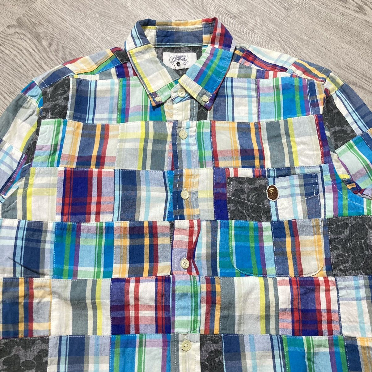 Bape OG Bape A Bathing Ape Camo Patchwork Long Slevee Shirt Size US S / EU 44-46 / 1 - 3 Thumbnail
