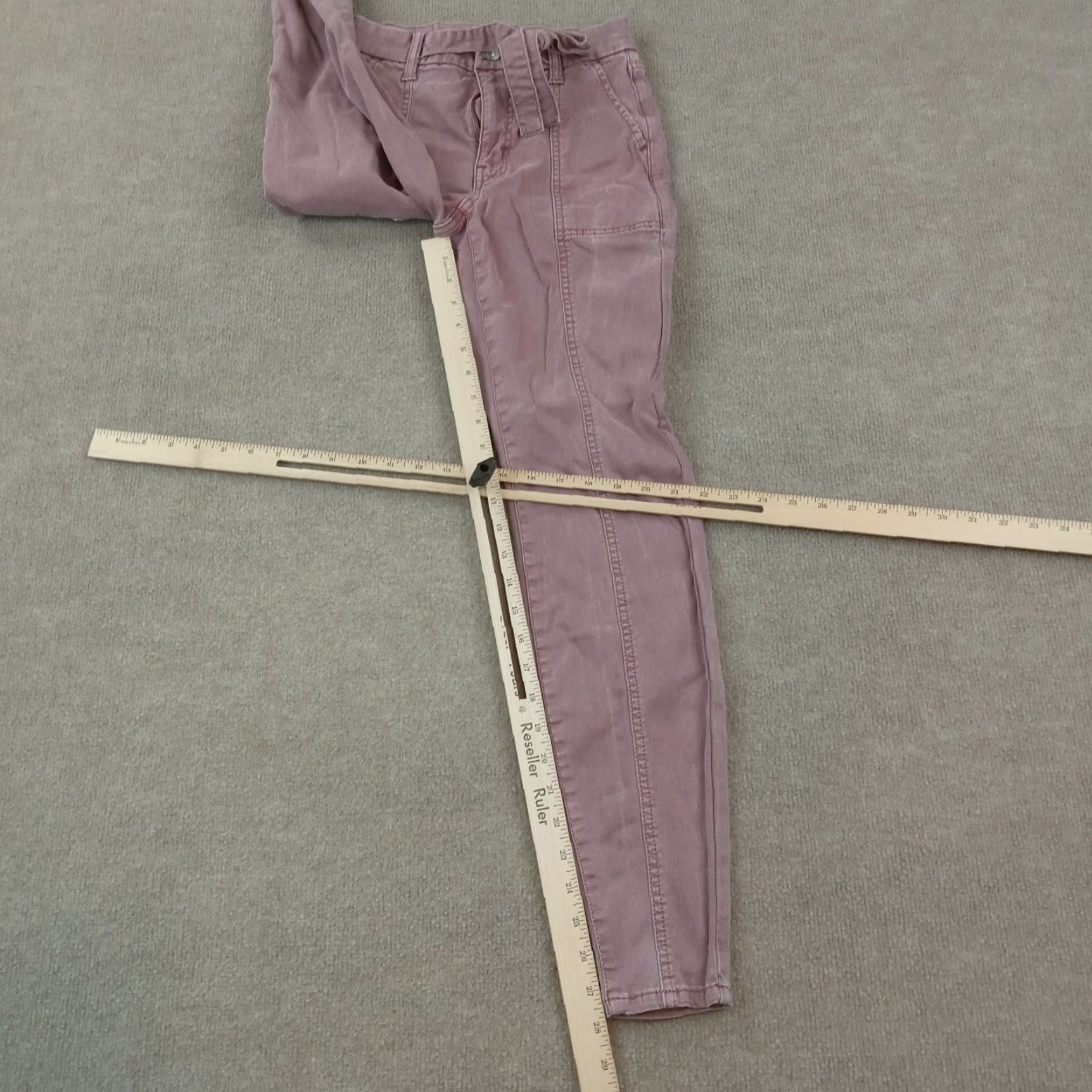 American Eagle Outfitters American Eagle Womens Purple Jegging Size 0 Mid Rise Stretch Cotton Size 25" / US 0 / IT 36 - 2 Thumbnail