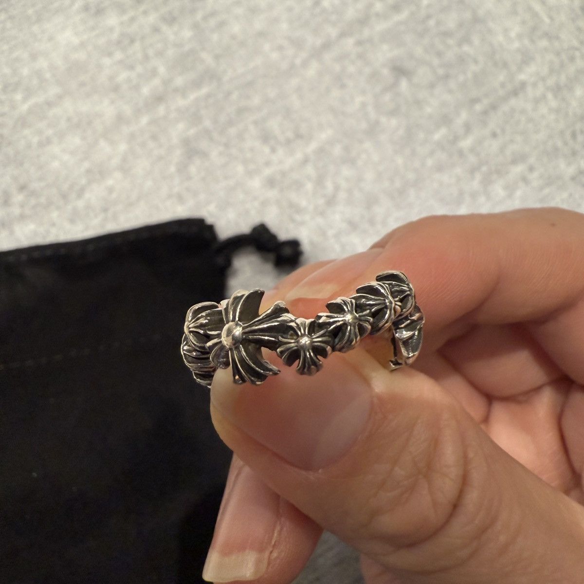 Chrome Hearts Chrome Hearts tiny plus cross ring 9mm Size ONE SIZE - 8 Thumbnail