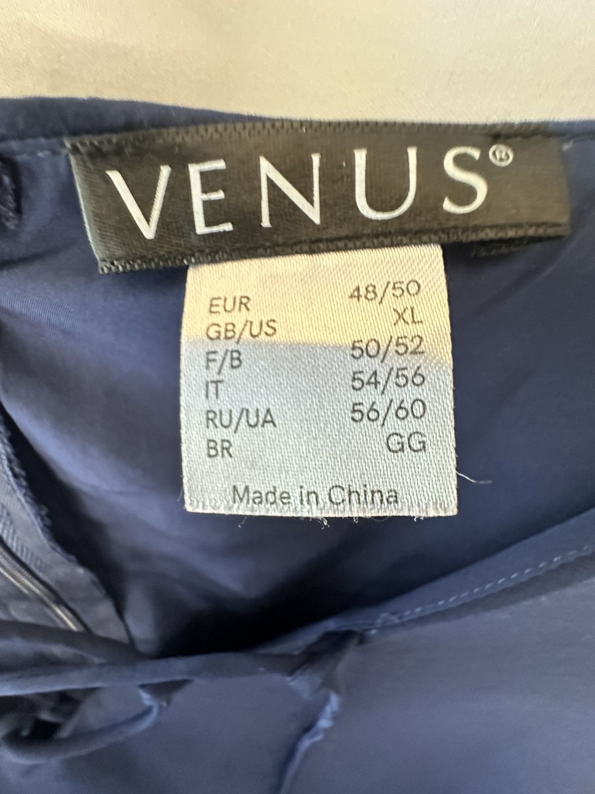Other Venus, Womens Navy Blue Dress, bell sleeves criss cross tie Size XL / US 12-14 / IT 48-50 - 2 Thumbnail