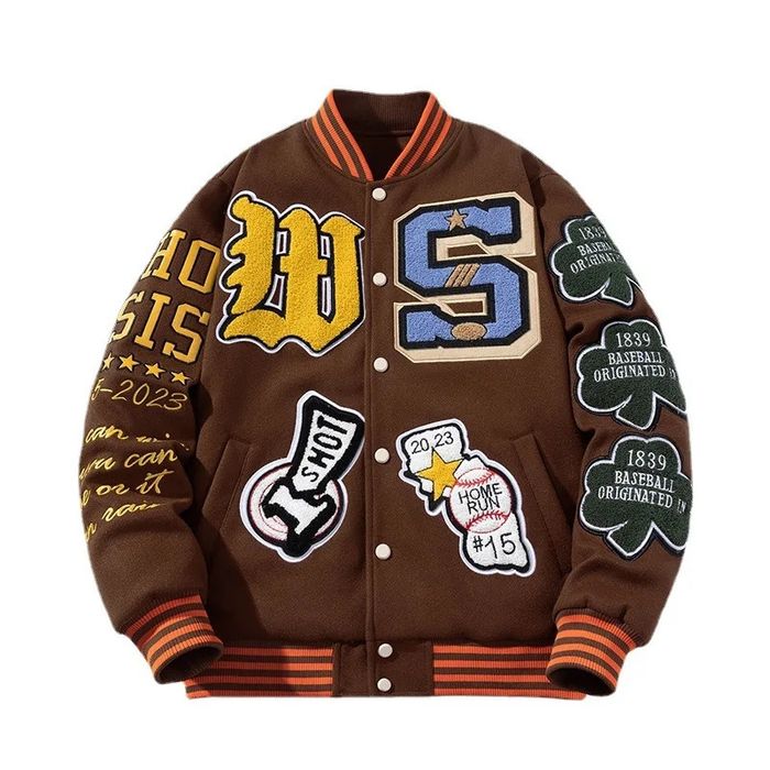 Japanese Brand Embroidery Varsity Jacket Grailed