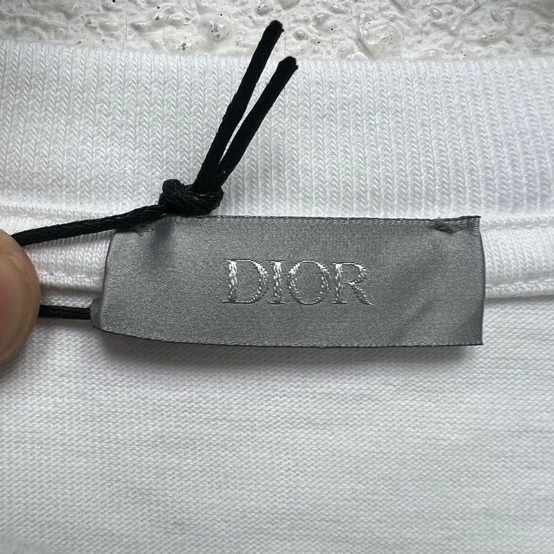 Dior Dior White chest embroidered alphabet nameplate Logo short Size US XL / EU 56 / 4 - 3 Thumbnail