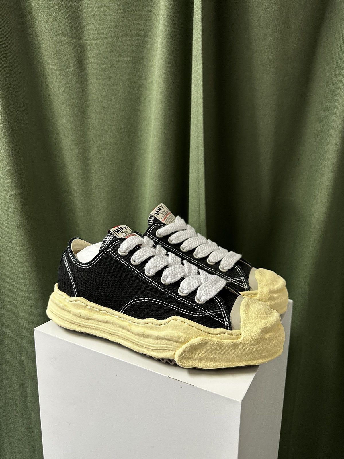 Maison MIHARA YASUHIRO MAISON MIHARA YASUHIRO "HANK VINTAGE SOLE CANVAS LOW" BLACK Size US 6.5 / EU 39-40 - 2 Thumbnail
