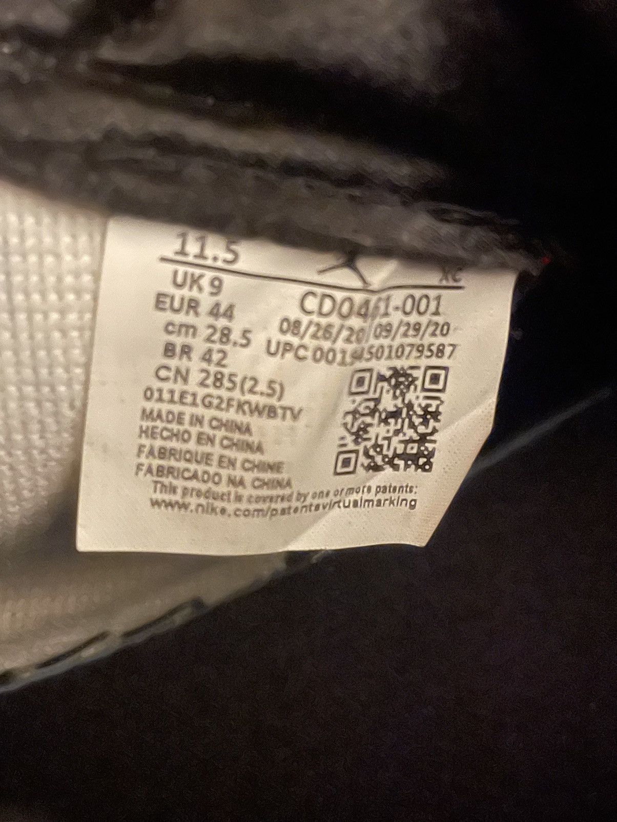 Nike Jordan 1 Silver Toe Size W 11.5 ,E44, Uk 9 Size US 11.5 / IT 41.5 - 8 Thumbnail