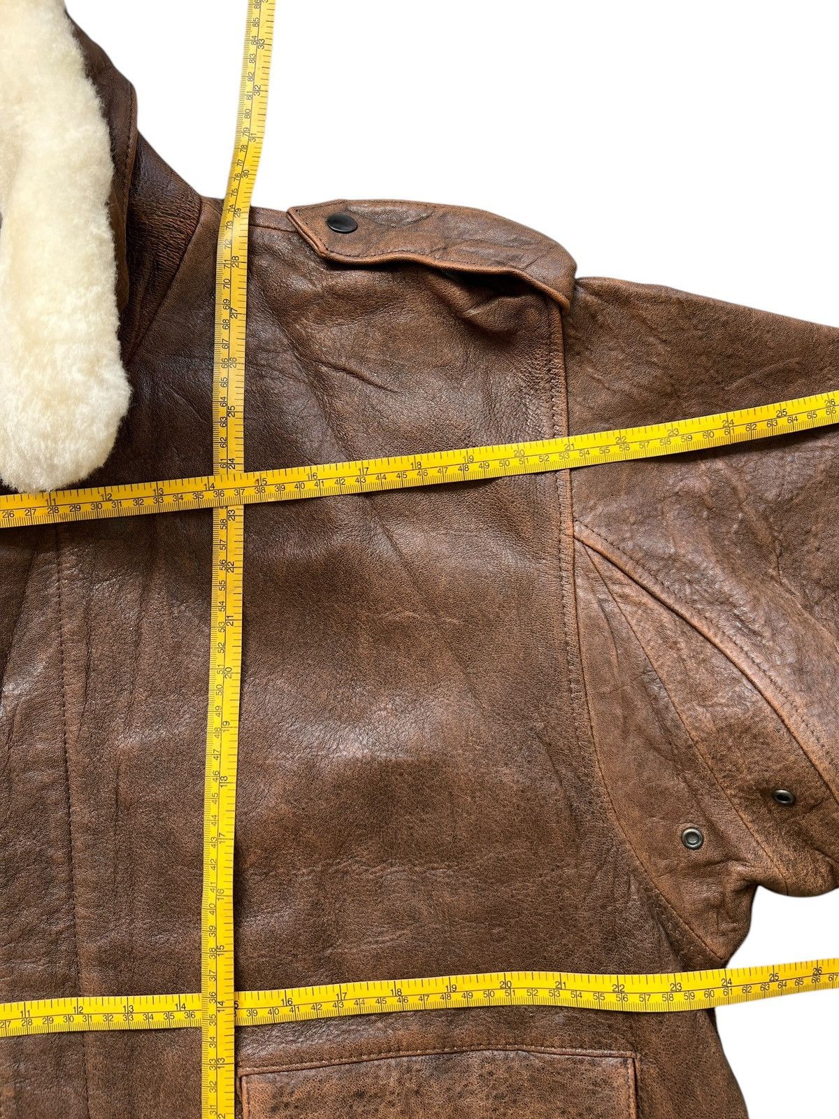 Vintage Vintage Reno France Fur Brown G1 Leather Jacket Size US L / EU 52-54 / 3 - 15 Thumbnail