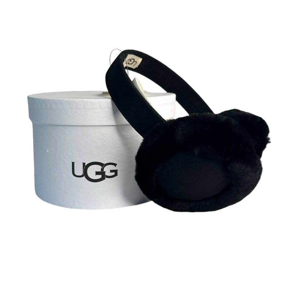 Ugg UGG Shearling & Suede Earmuffs New Black Grailed