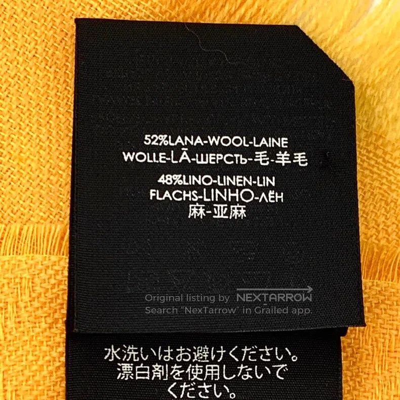 Gucci Gucci Yellow logo old flower dark pattern full print wool Size ONE SIZE - 8 Thumbnail