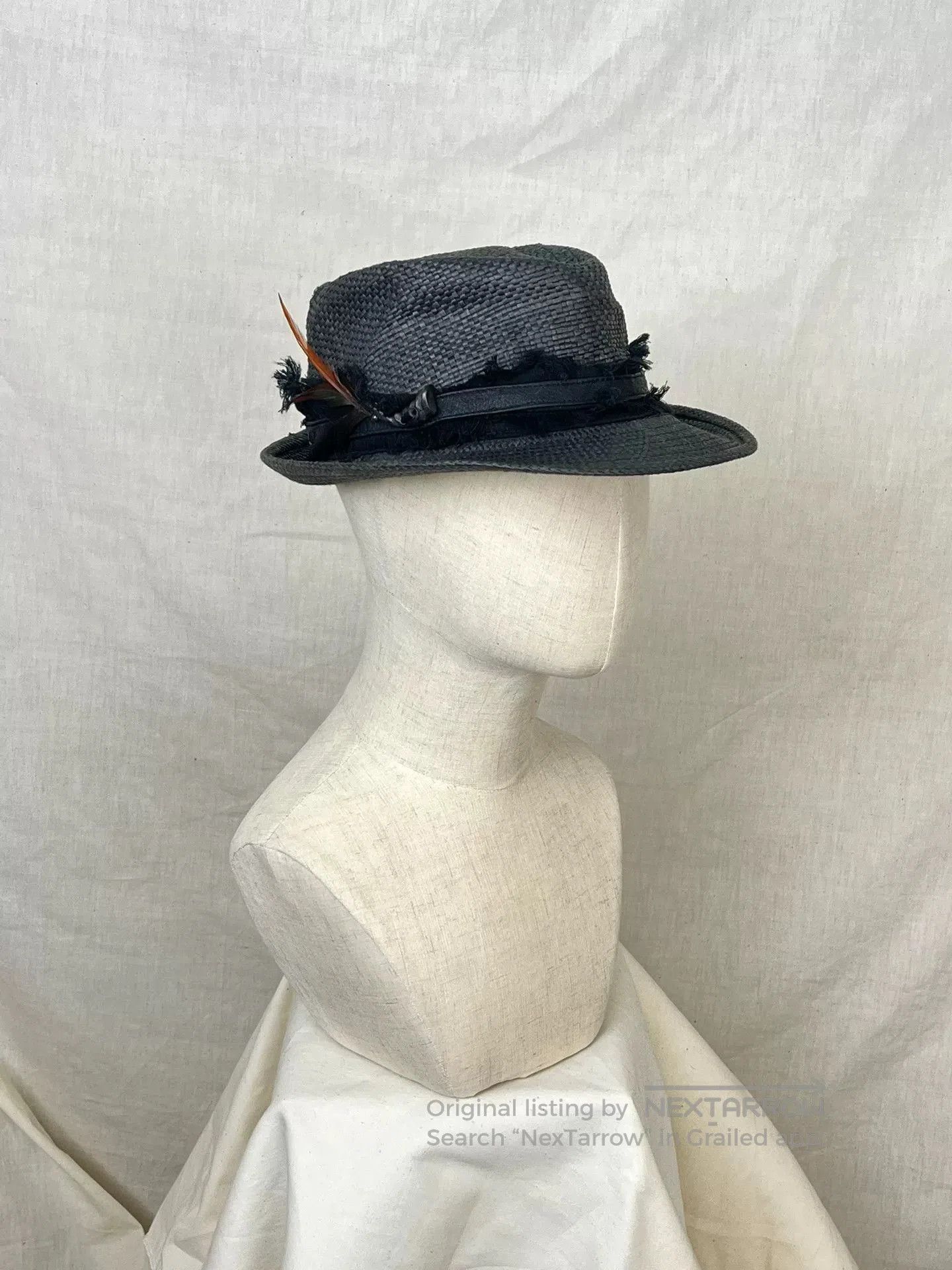 14th Addiction Stylish Gray Fedora Hat with Feather Accent. Size ONE SIZE - 1 Thumbnail