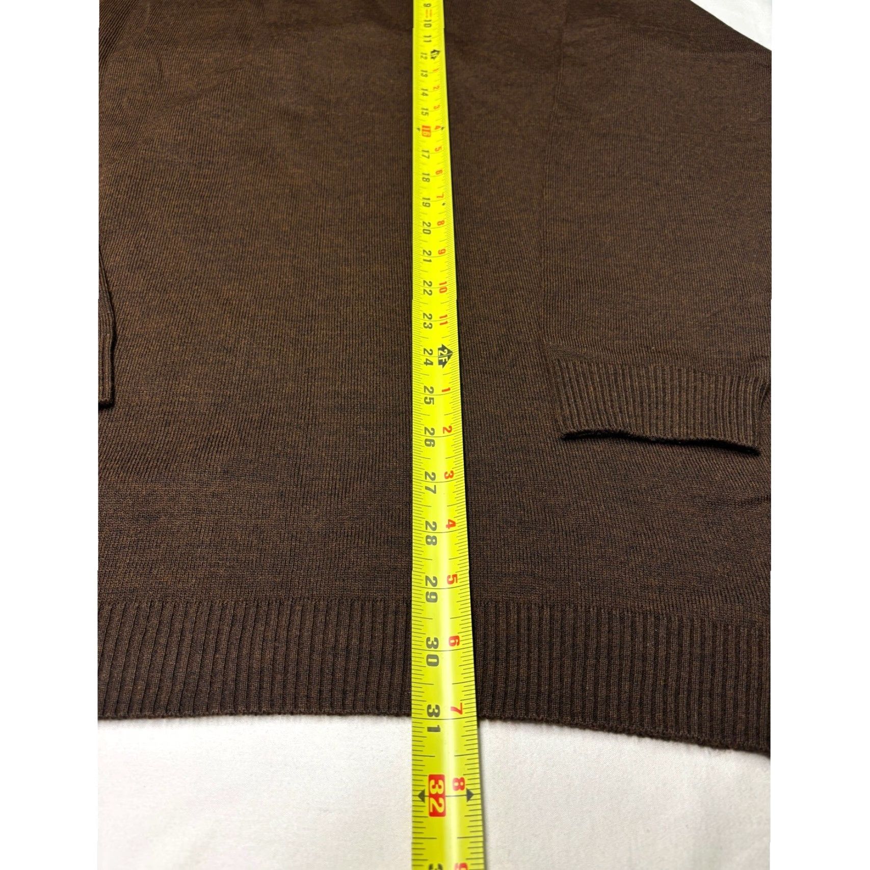 Vintage Oswal Sudhir Knit Wool Blend Long Sleeve Polo Sweater Men Size L Brown Collar Pocket Pullover Regular Fit Mens Size US L / EU 52-54 / 3 - 5 Thumbnail