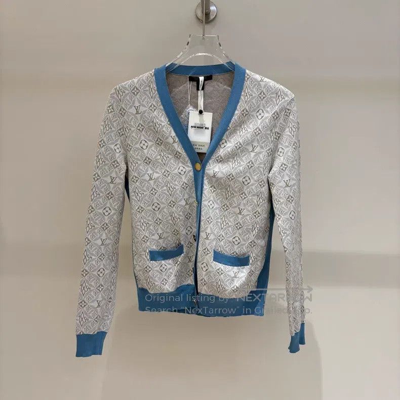 Louis Vuitton Louis Vuitton 1854 series full print printed knitted cardi Size M / US 6-8 / IT 42-44 - 1 Thumbnail
