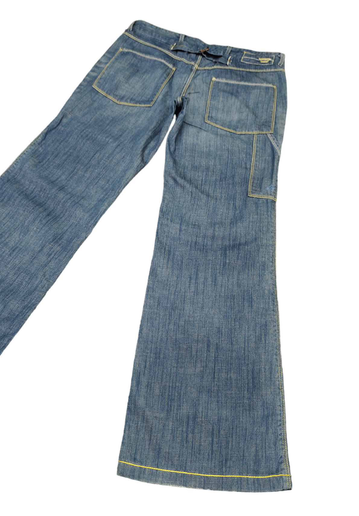 image of Hysteric Glamour x If Six Was Nine Flare Baggy Jeans Diesel D Logo Carpenter Boot Cut Low Rise (Siz