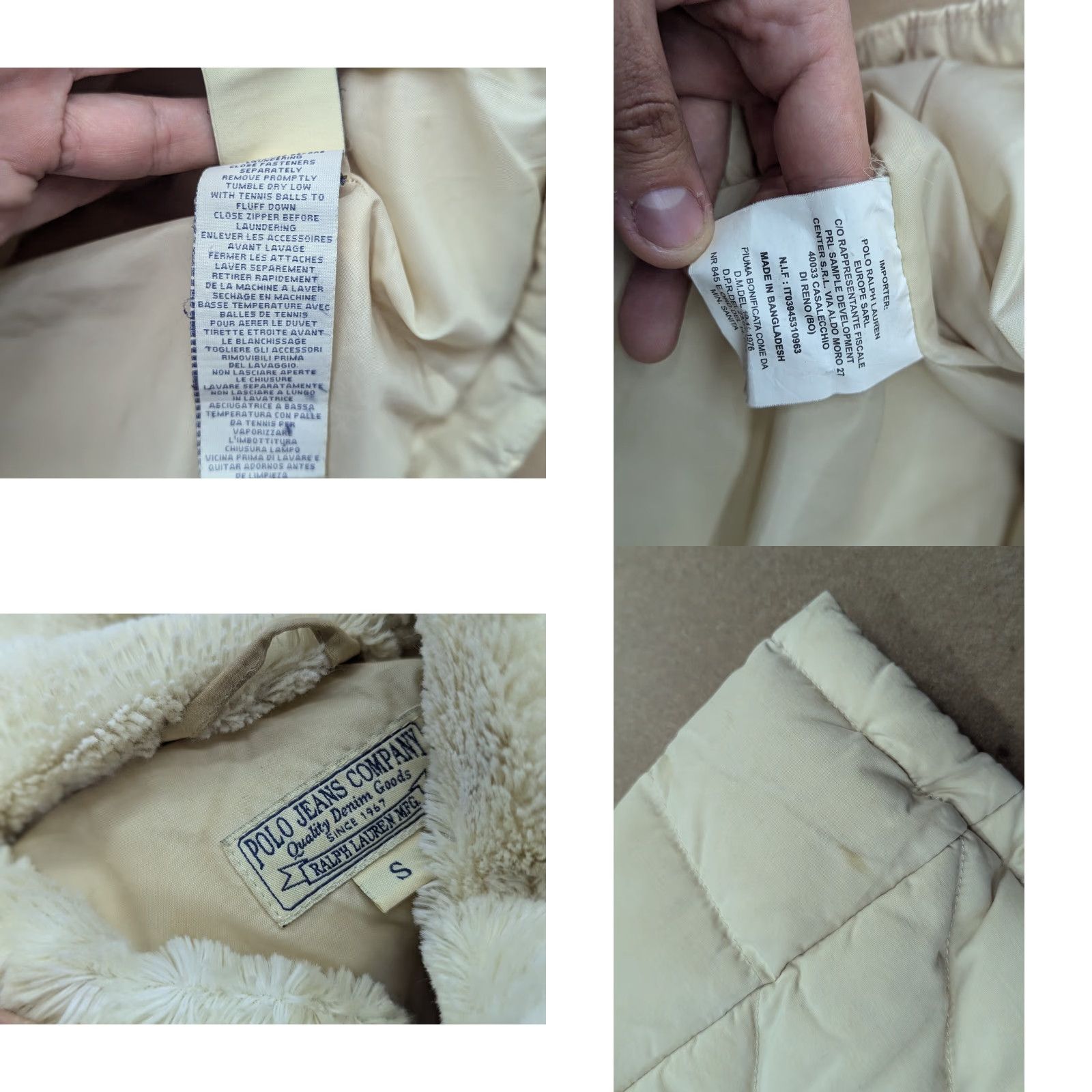 Vintage Vintage Polo Jeans Company Womens Goose Down Vest S Creamy White Gilet Polo Jeans Company Vest Down Sleeveless Button Casual Winter Womens Size 28" / US 6 / IT 42 - 9 Thumbnail