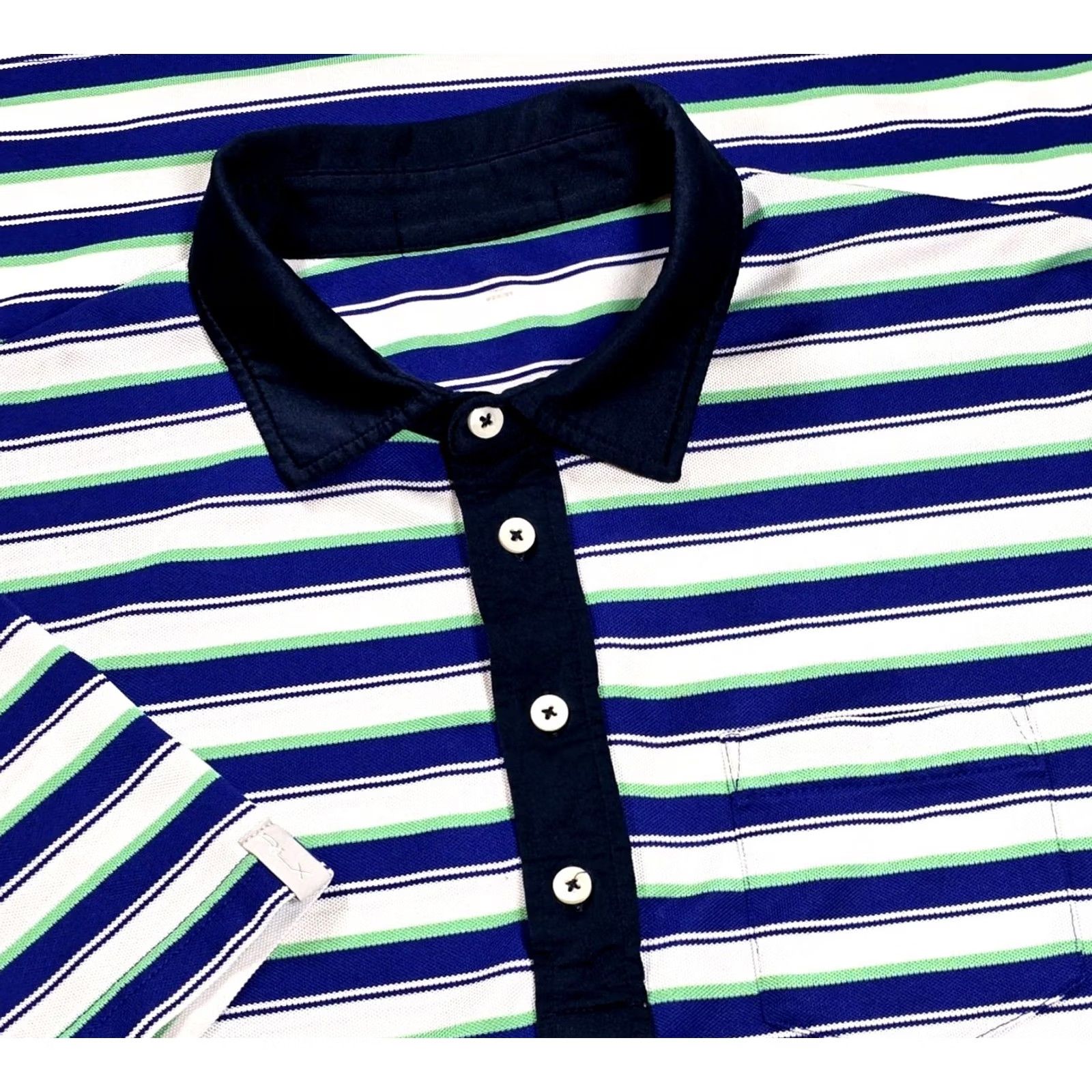 RLX Ralph Lauren RLX Polo Golf Shirt Men M Blue Green Short Sleeve Pique Polo Shirt Multicolor Victory Striped Logo 3 Tree 90s Theme Golf RLX Ralph Lauren Size US M / EU 48-50 / 2 - 2 Thumbnail
