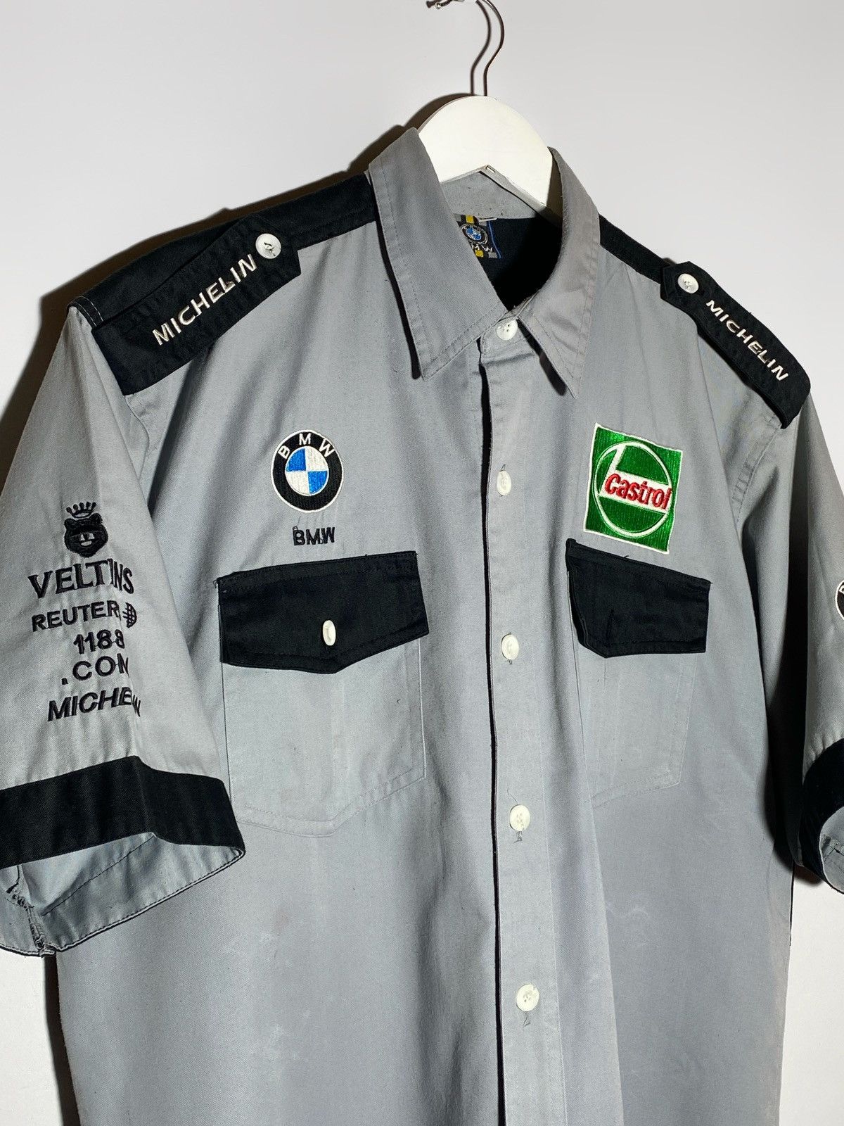 BMW 🔥 BMW VINTAGE Y2k RACING SHORT SLEEVE SHIRT Size US XXL / EU 58 / 5 - 3 Thumbnail