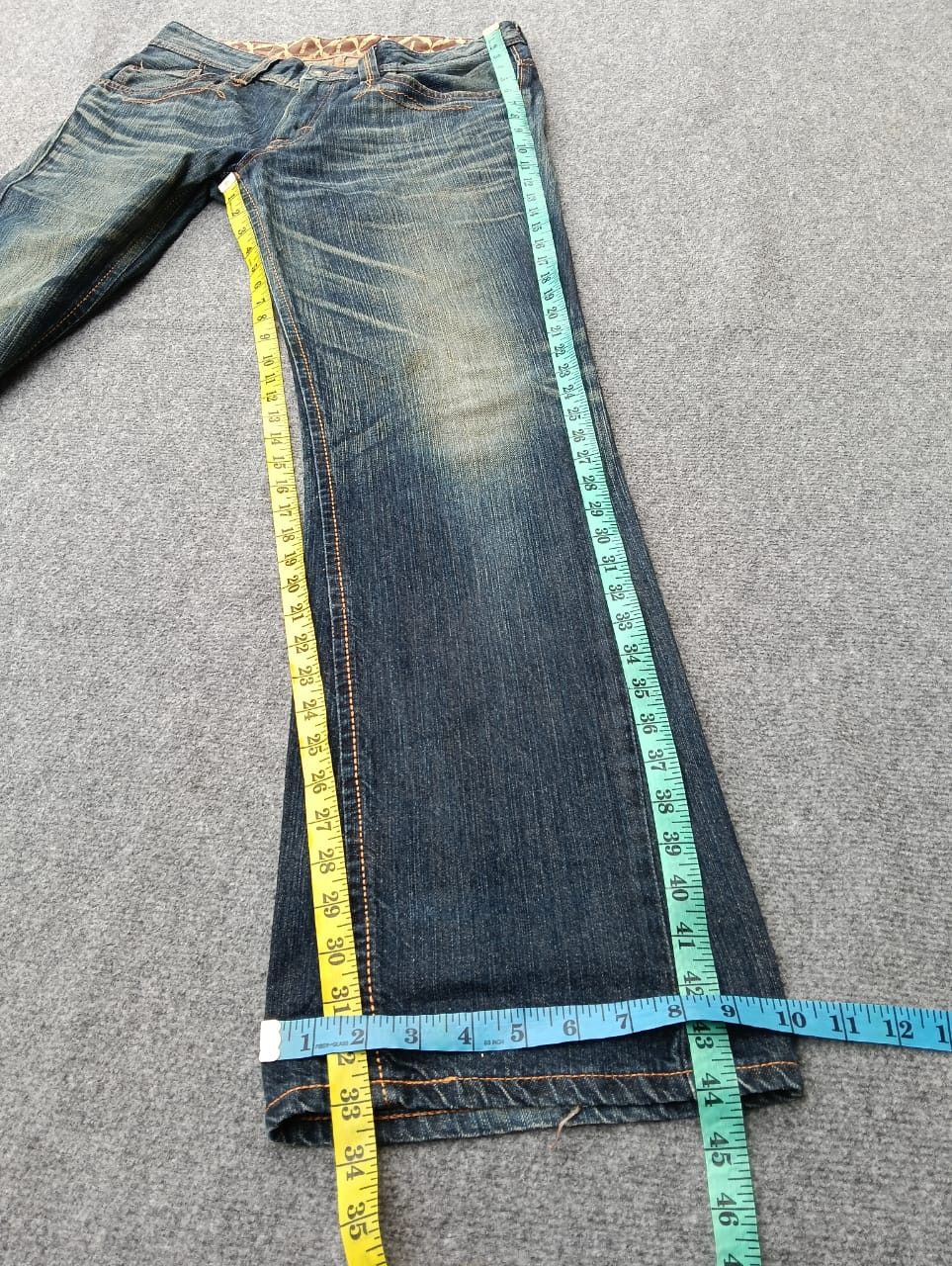 Edwin Flare Edwin Buffalo Head sick faded blue made in Japan 🇯🇵 Size US 34 / EU 50 - 8 Thumbnail