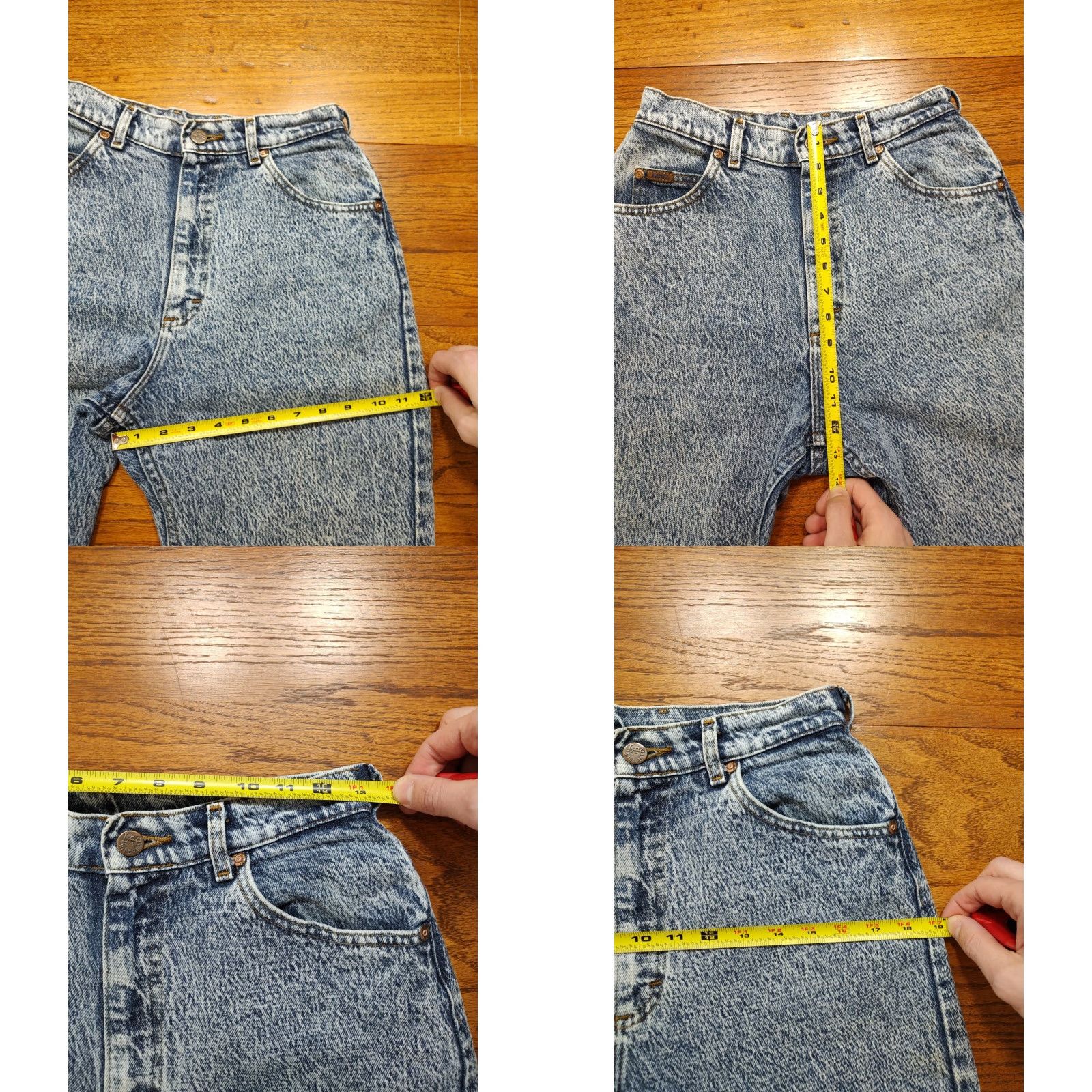 Lee VINTAGE Lee Acid Wash Mom Jeans Womens 26 X 27 Inseam High Waist Made in USA Size 26" / US 2 / IT 38 - 9 Thumbnail