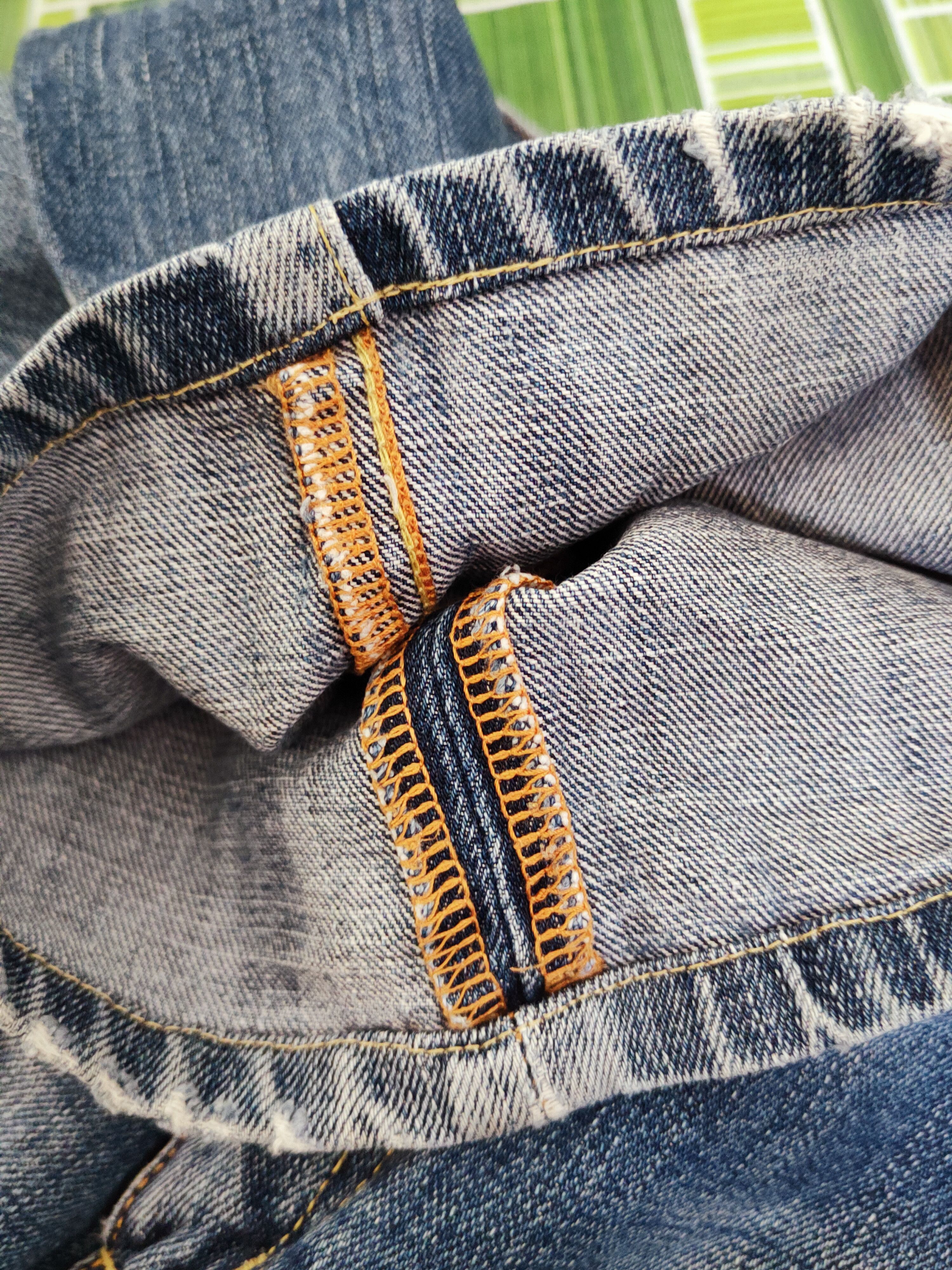 Japanese Brand Uniqlo Blue Distressed Ripped Jeans #S2688 Size US 32 / EU 48 - 13 Thumbnail
