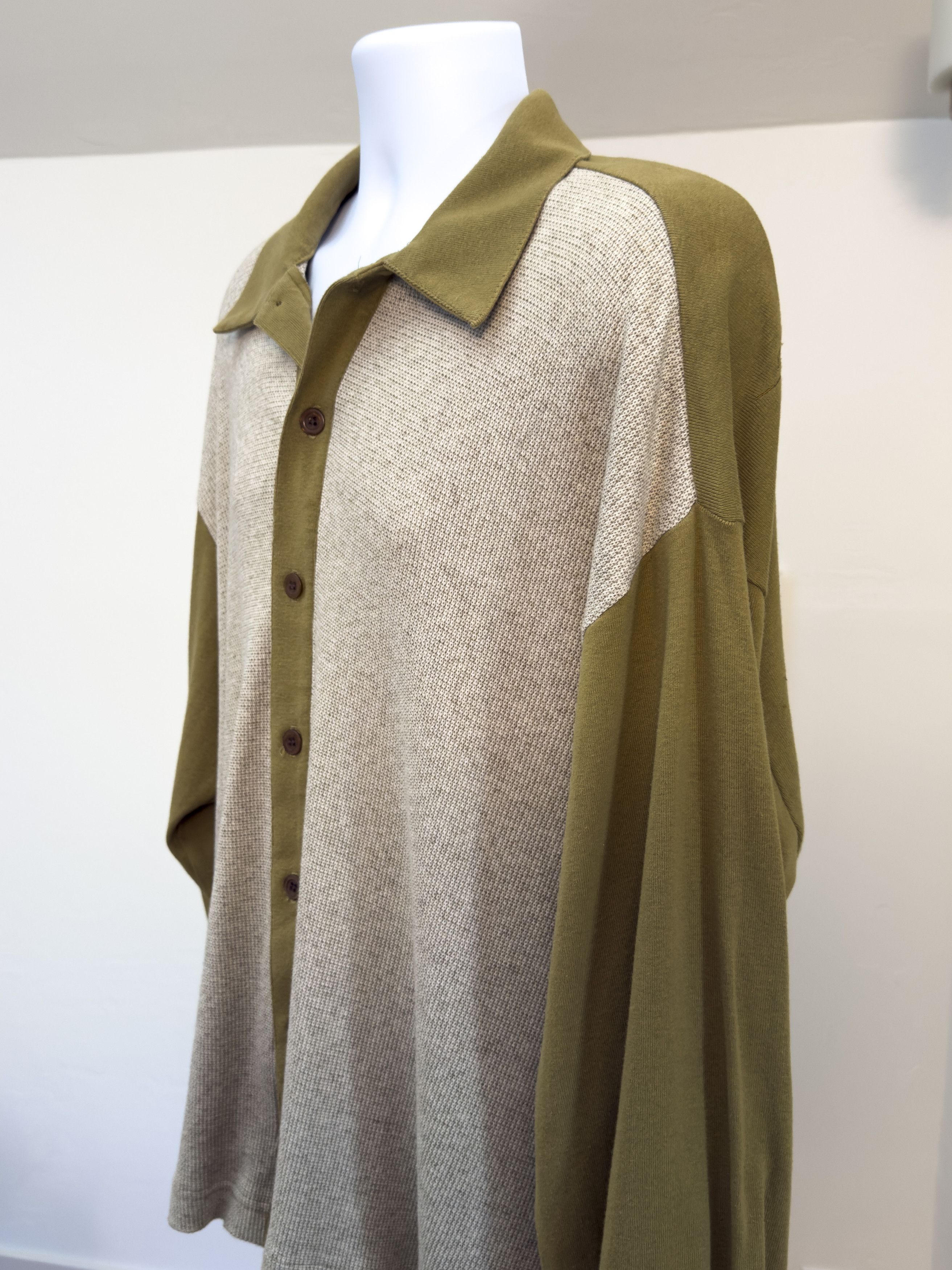 Bc Ethic Vintage BC Ethic Knit Button Up Long Sleeve Shirt Size US XL / EU 56 / 4 - 2 Thumbnail