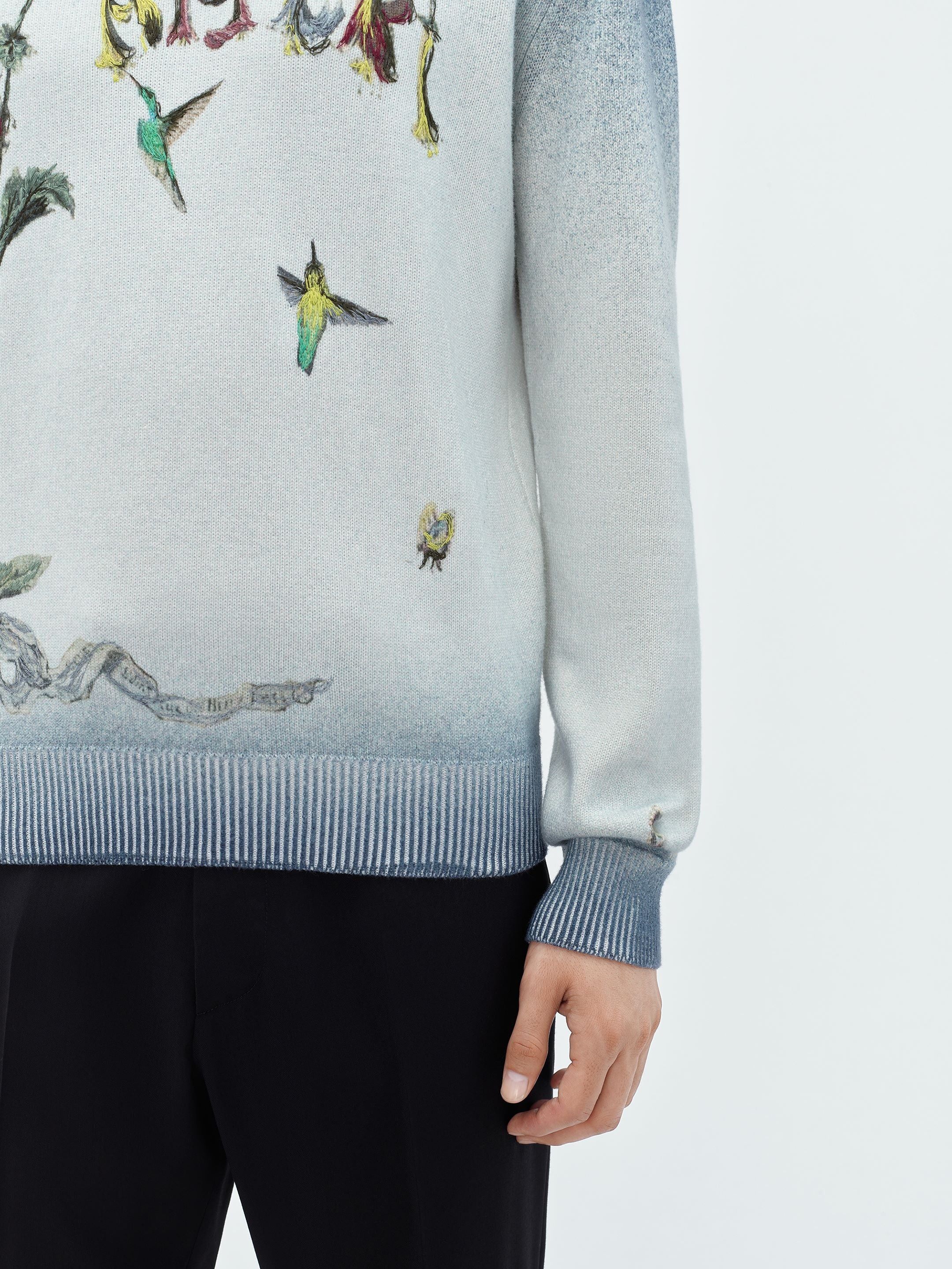 Amiri o1s1wg110525 Embroidered Hummingbird Crewneck Sweater Size US S / EU 44-46 / 1 - 6 Thumbnail