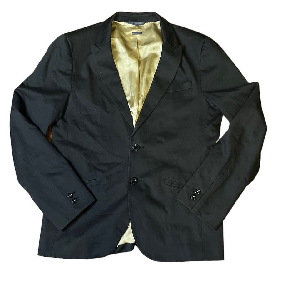 image of Armani Exchange Black Wool Tuxedo Jacket Size M, Women's