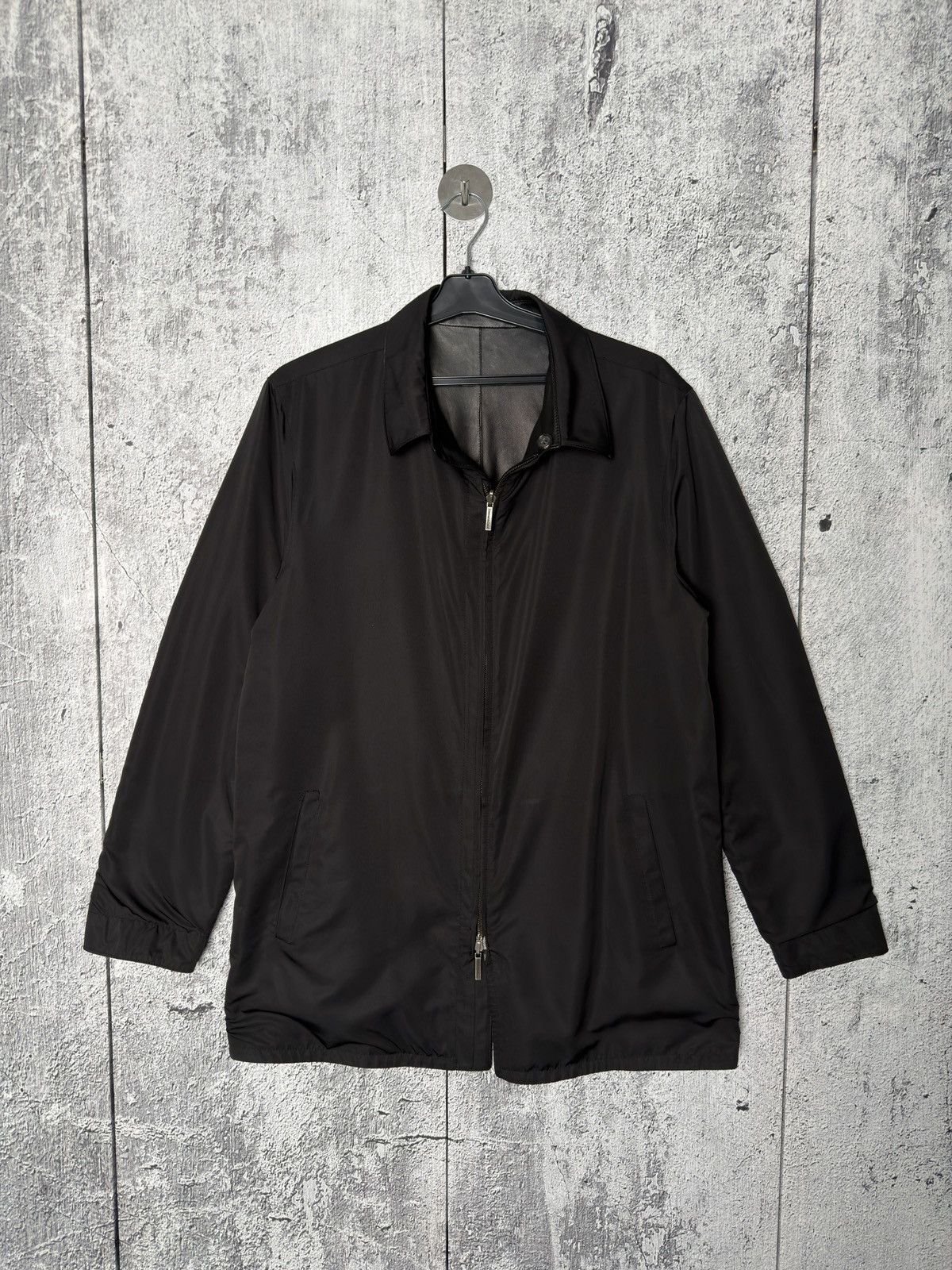 Ermenegildo Zegna Ermenegildo Zegna Mens Reversible Leather Zip-Up Coat Jacket Size US L / EU 52-54 / 3 - 14 Thumbnail