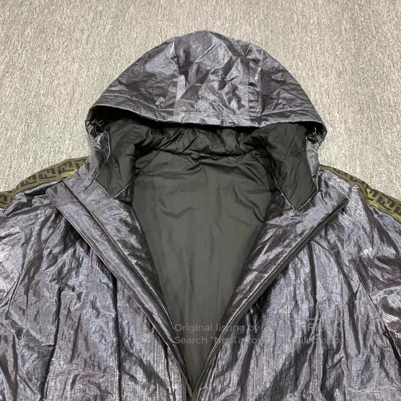 Fendi fendi metallic nylon logo jacket size 5. Size US L / EU 52-54 / 3 - 7 Thumbnail