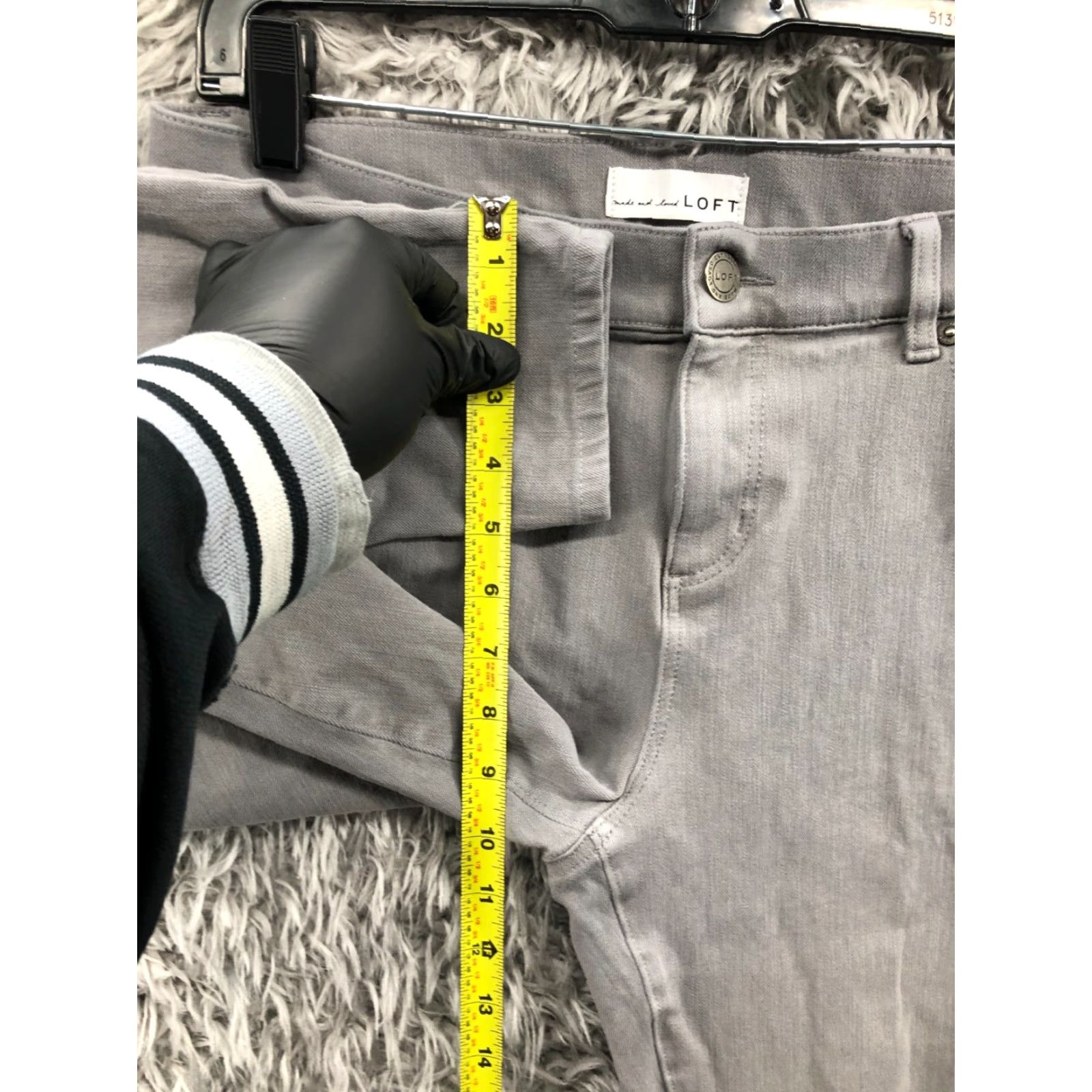 Loft Loft Legging Pants Womens Size 10 Mid Rise Gray Size 32" / US 10 / IT 46 - 4 Thumbnail