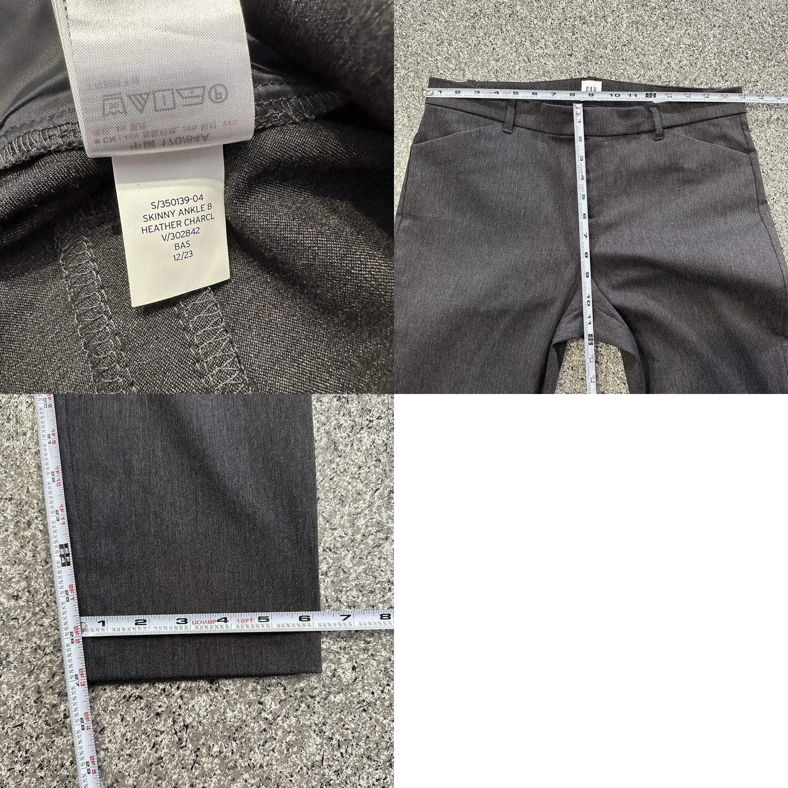 Gap Gap Signature Skinny Pants Khakis 14 34x27 Womens Gray Grey Size 24" / US 00 / IT 34 - 8 Thumbnail