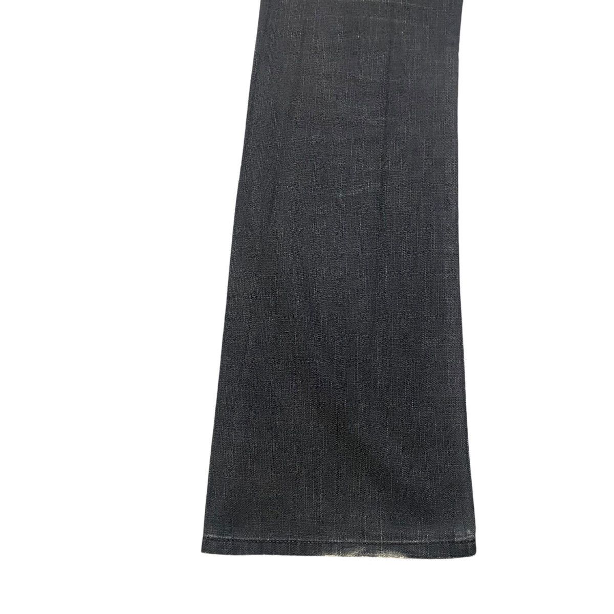 Japanese Brand Hiromichi Nakano Black Waxed Denim Flare Jeans Hedi Slimane Size US 31 - 13 Thumbnail