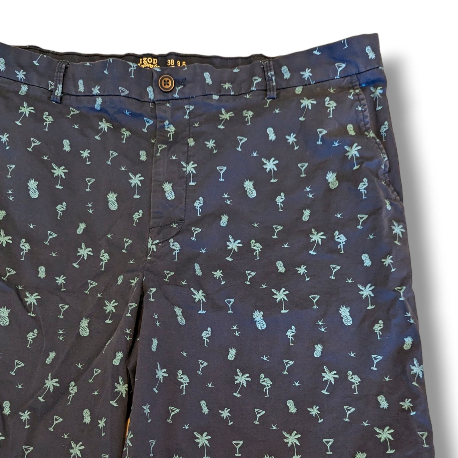 Izod IZOD Navy Blue Pineapple Shorts Cocktail Drinks Summer Golf Size US 38 / EU 54 - 5 Thumbnail