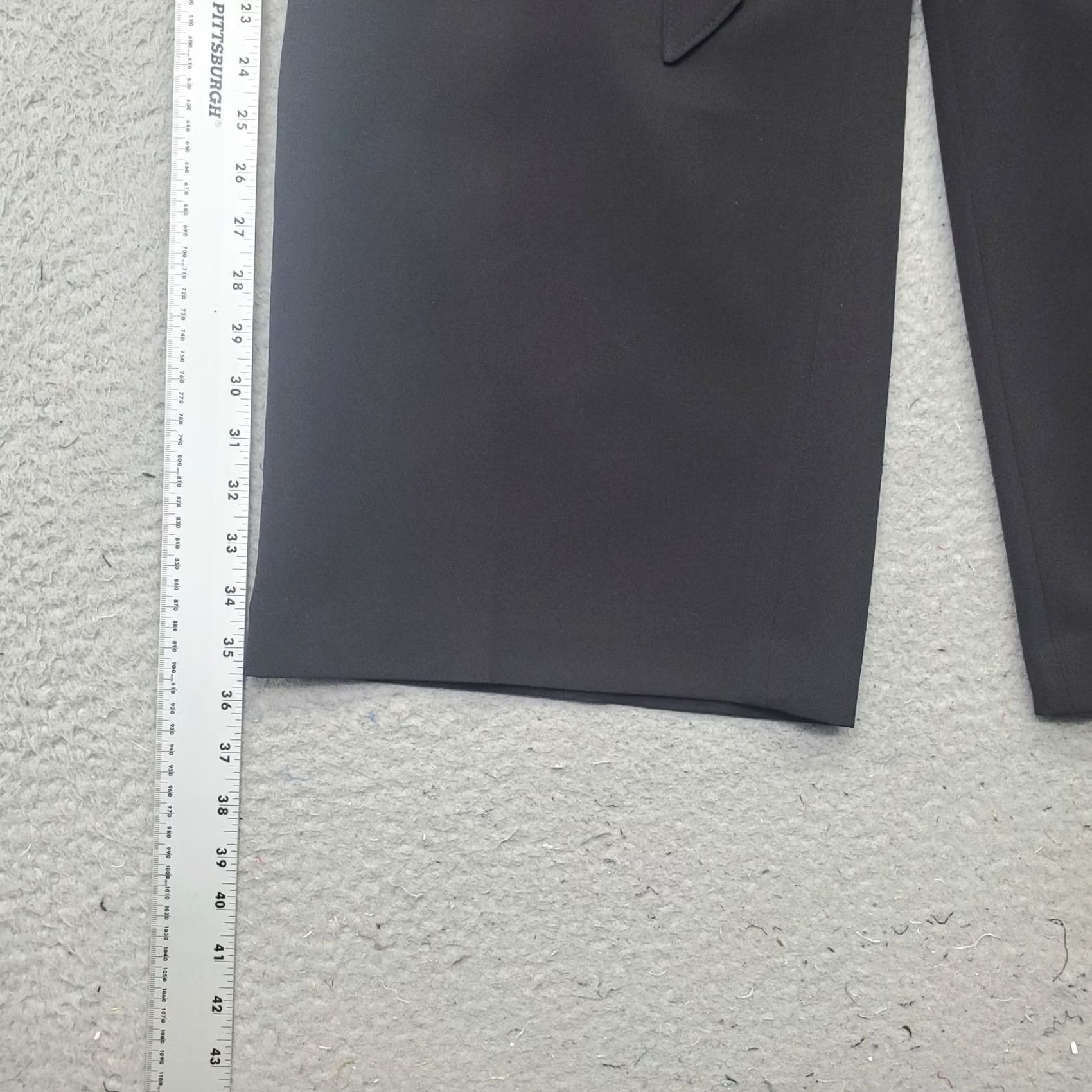 Vintage WIDE LEG Women's 10 Black Cropped Pants Wide-Leg Stretch Pleated Tie Waist Classic Fit Trousers Size 32" / US 10 / IT 46 - 3 Thumbnail