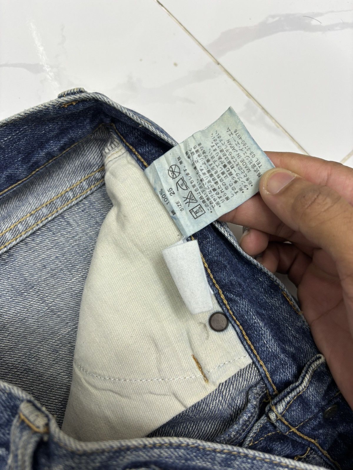 If Six Was Nine 6•Vocale Selvedge Distressed Denim Jeans Size 29" - 15 Thumbnail