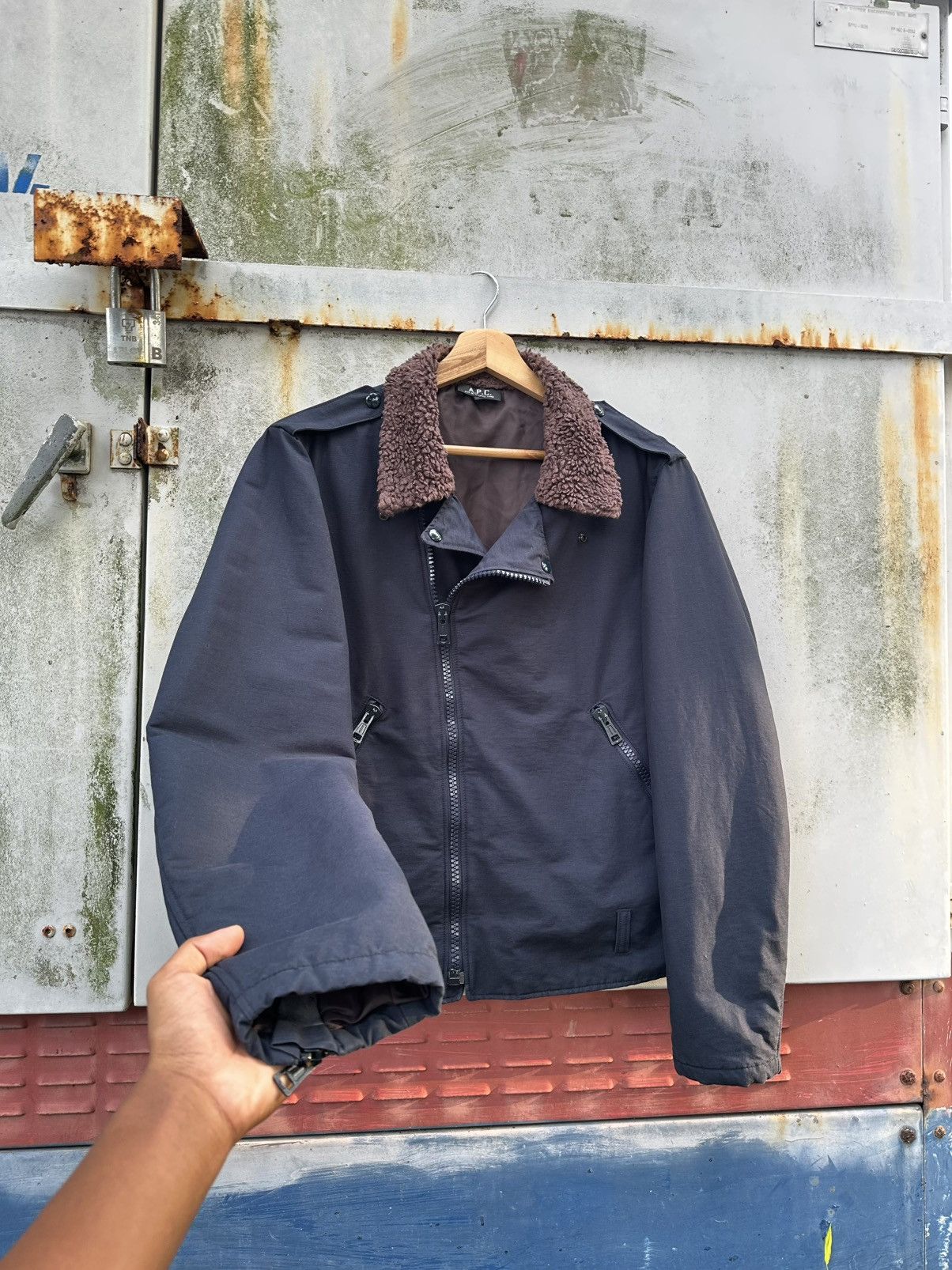 A.P.C. 👹A.P.C Double Collar Fleece Bomber Jacket Size US S / EU 44-46 / 1 - 4 Thumbnail
