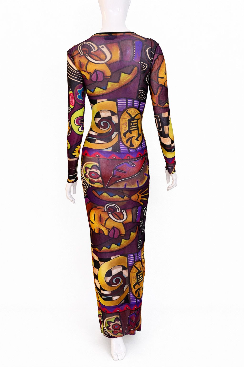 Kenzo Kenzo African Mesh Maxi Dress Transparent Small Medium Large Size L / US 10 / IT 46 - 5 Thumbnail