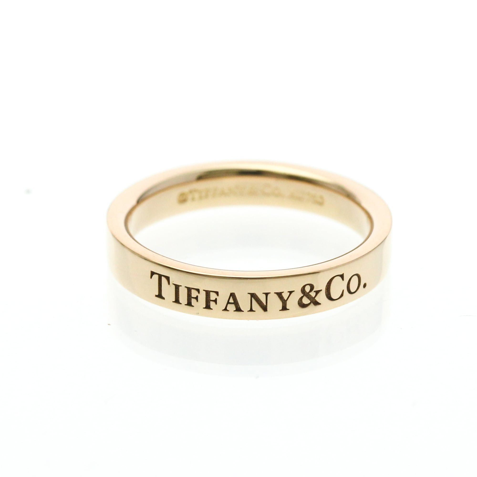 Tiffany & Co. Tiffany Flat Band Ring Pink Gold (18K) Fashion No Stone Band Ring Pink Gold Size ONE SIZE - 1 Thumbnail