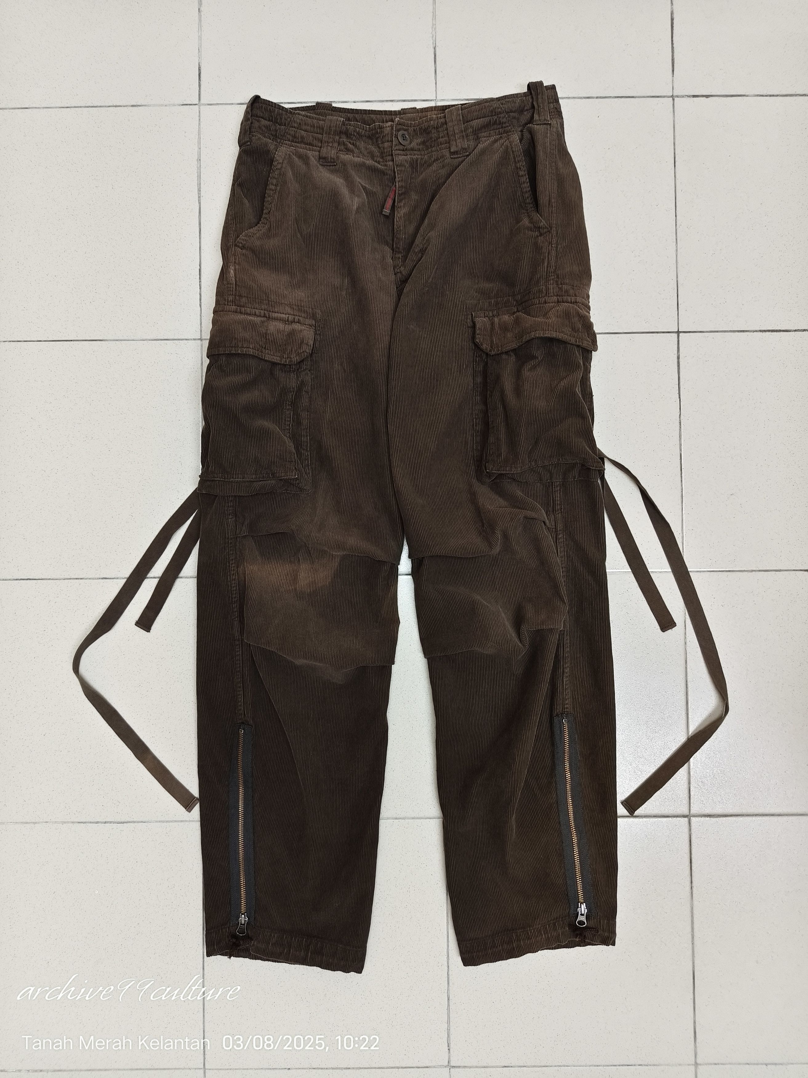 291295=Homme Arhive 2000 291295 Homme Parachute velvet pants Size US 31 - 1 Thumbnail
